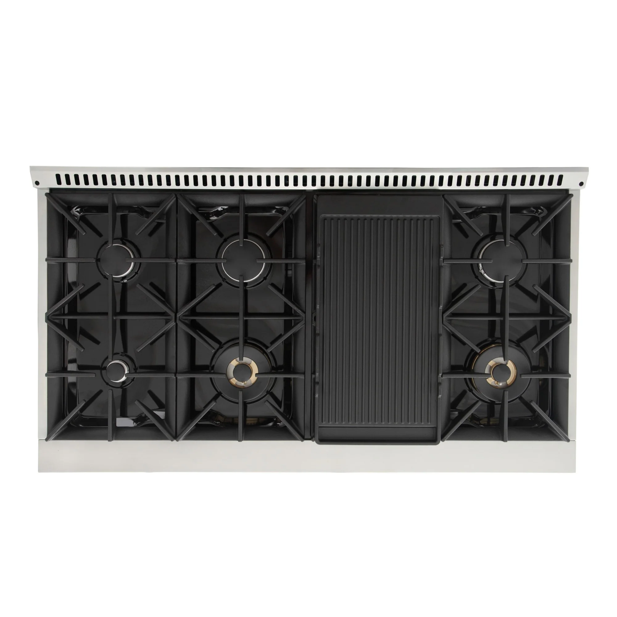 Kucht 48-Inch Dual Fuel Range with Natural Gas Burner Cooktop & Electric Oven in Cement Gray (KDF482 -CY) - Image 4