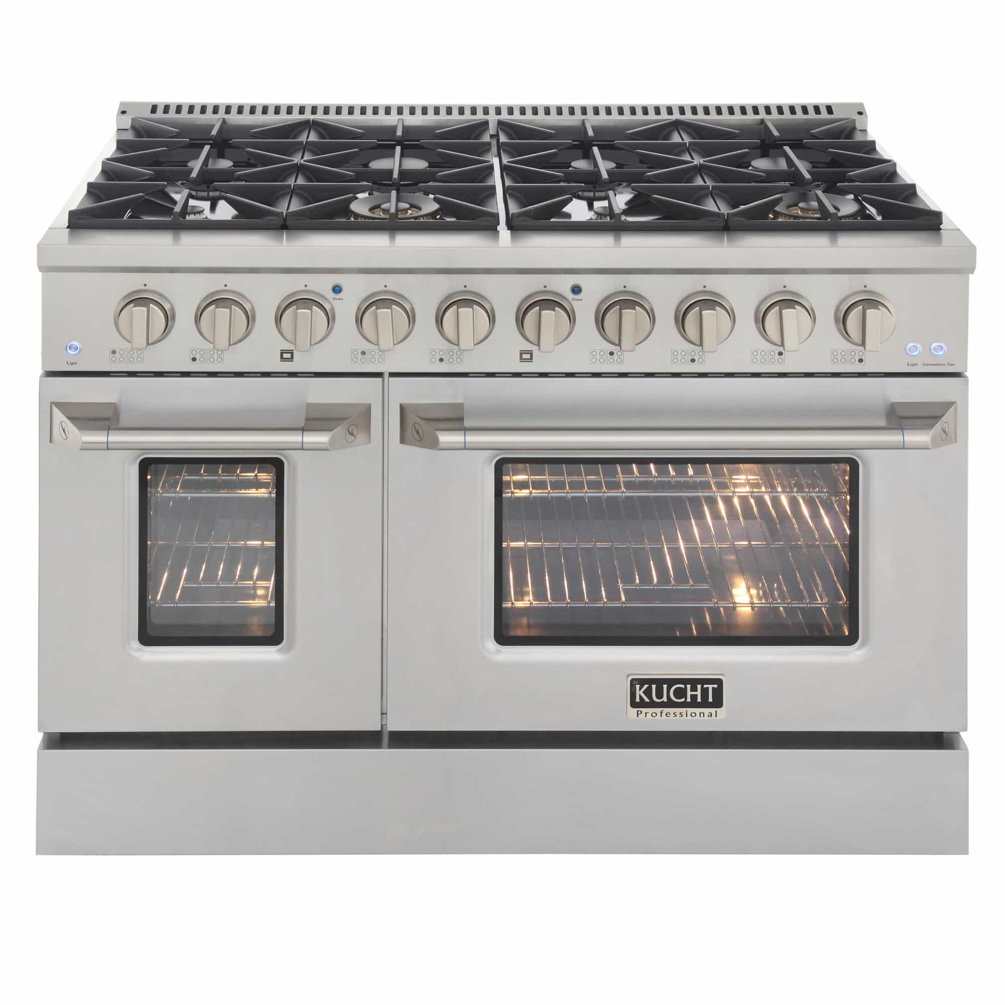 Kucht 48-Inch Pro-Style Dual Fuel Range with Propane Gas in Stainless Steel (KDF482/LP-S) - Image 4