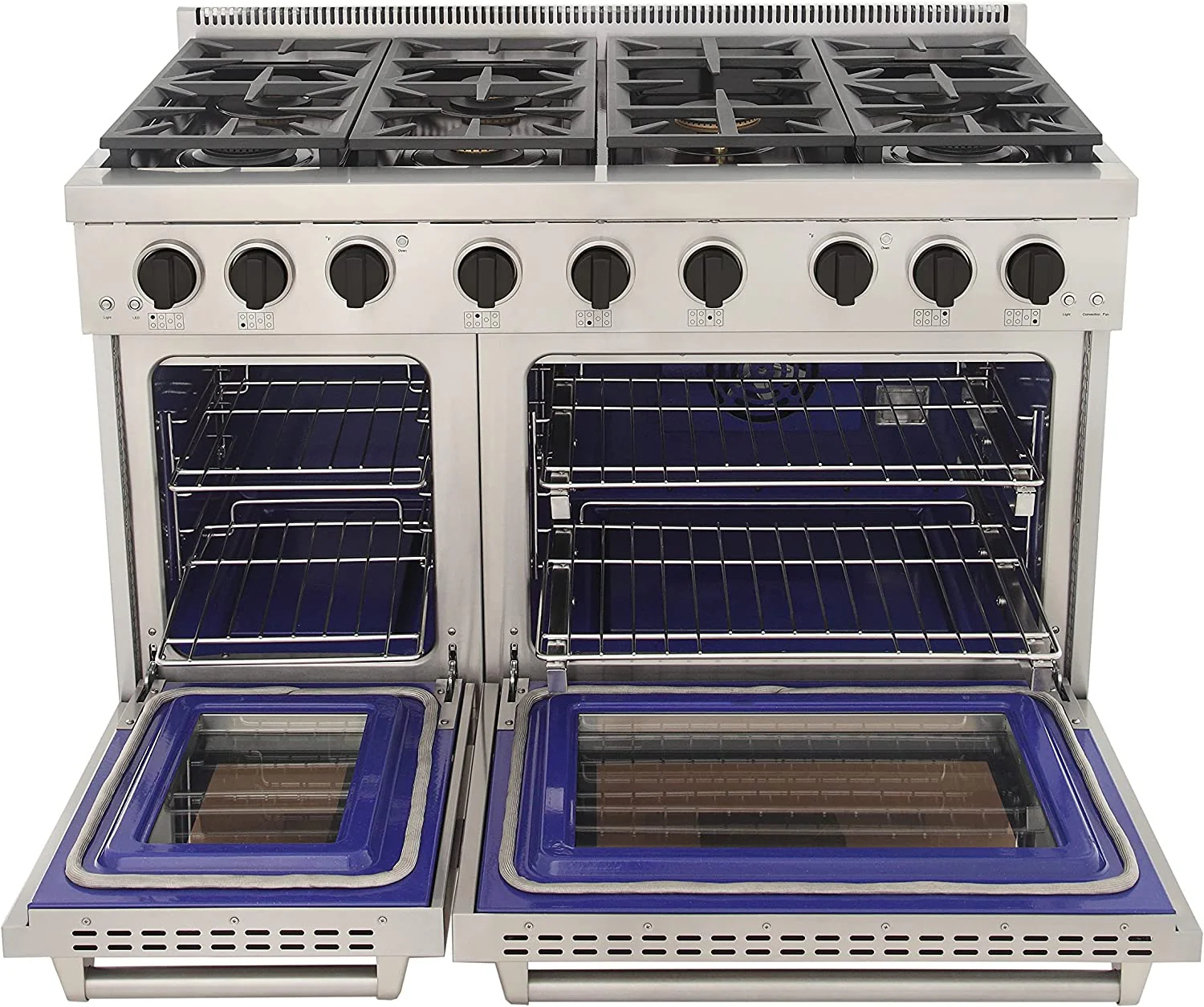 Kucht 48-Inch Propane Gas Range in Stainless Steel with Black Knob (KFX480/LP-K) - Image 2