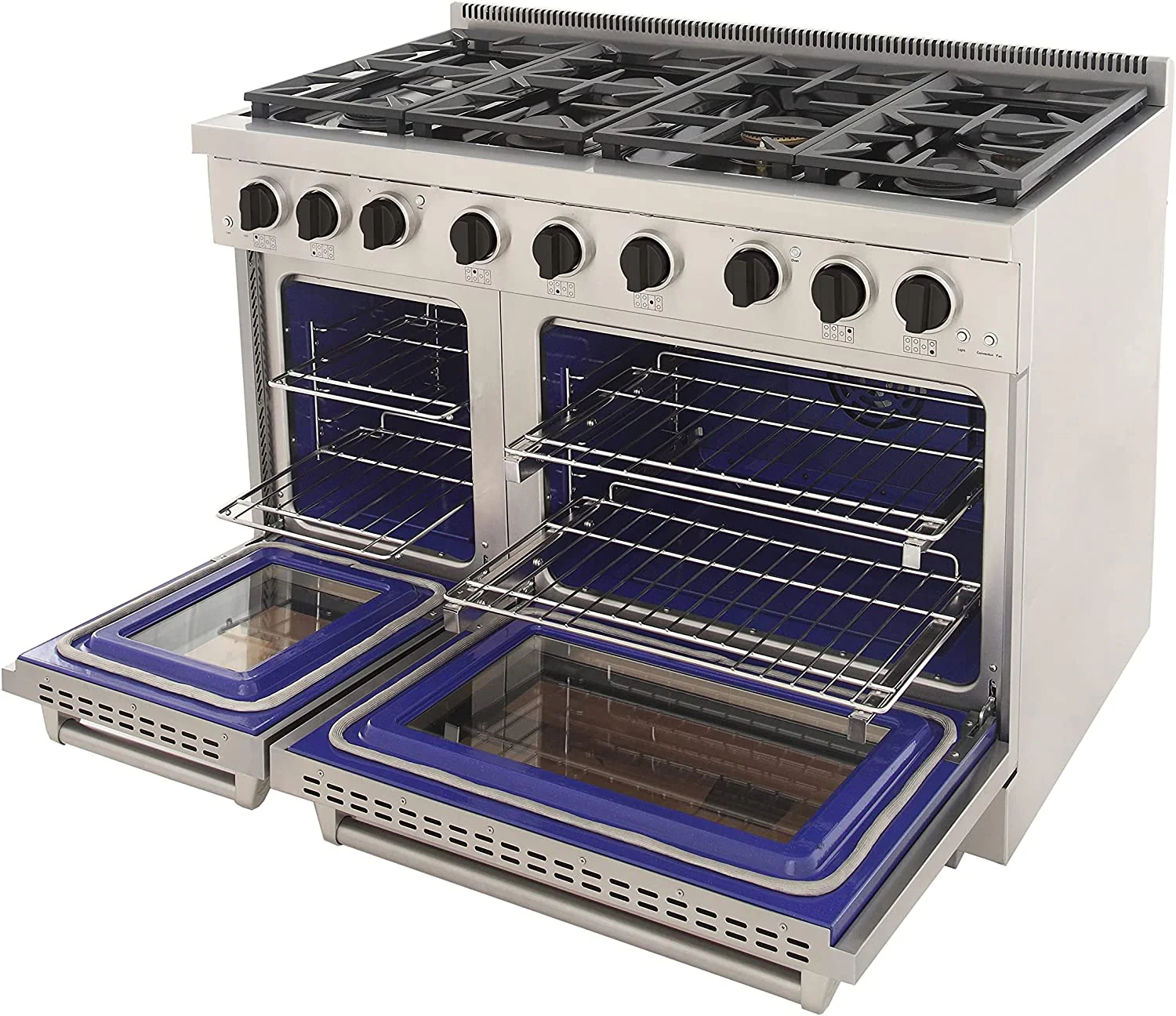 Kucht 48-Inch Propane Gas Range in Stainless Steel with Black Knob (KFX480/LP-K) - Image 3