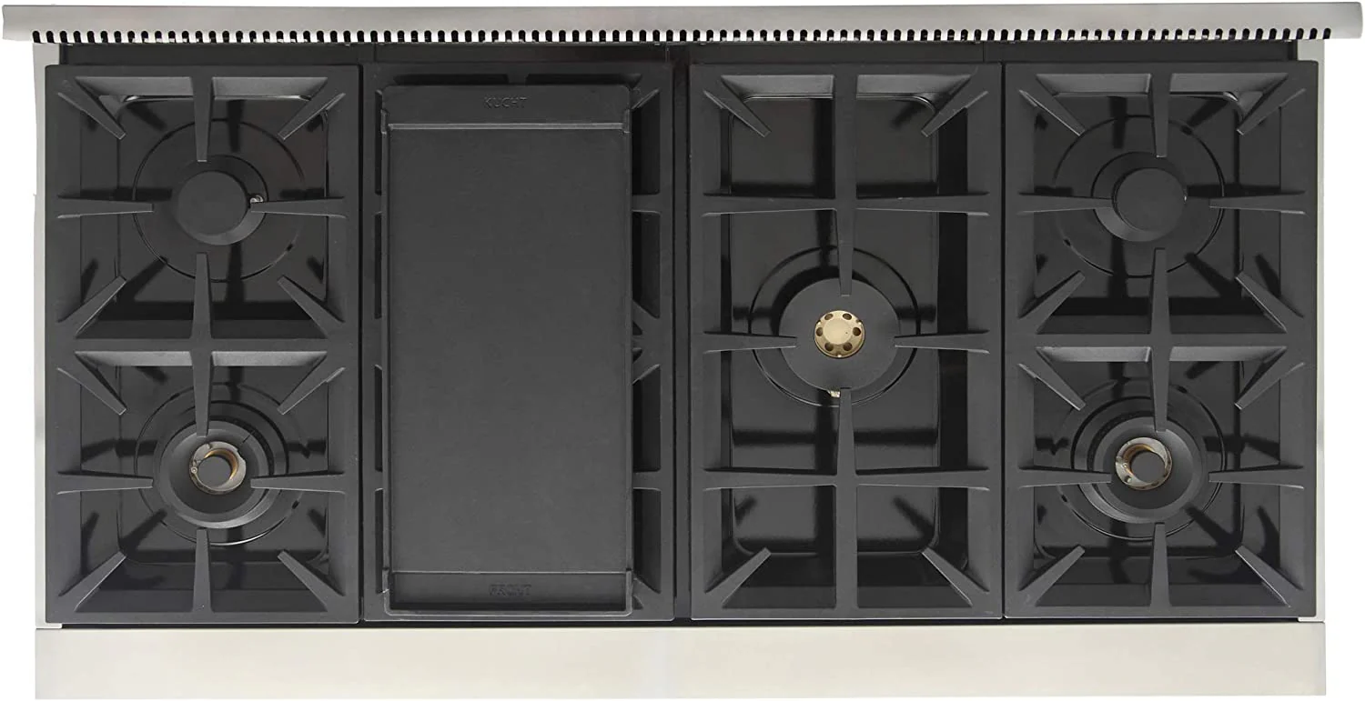 Kucht 48-Inch Propane Gas Range in Stainless Steel with Black Knob (KFX480/LP-K) - Image 5