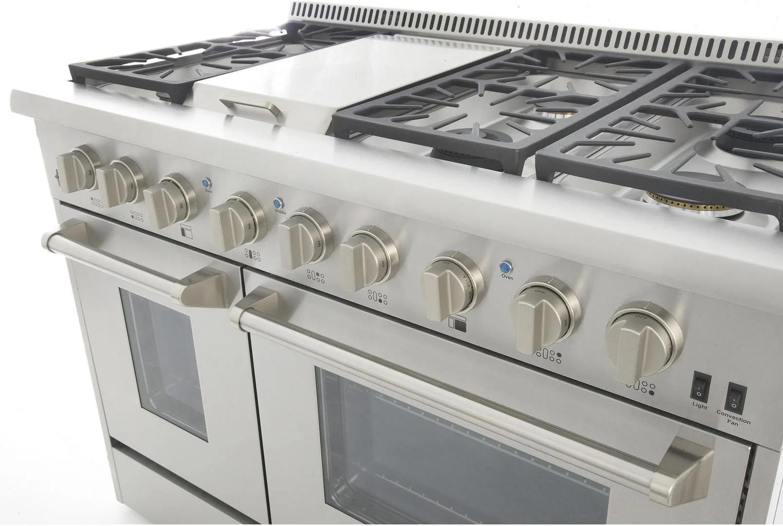Kucht 48-Inch Propane Gas Range Range with Sealed Burners, 6.7 Cu. Ft. Oven, & Griddle in Stainless Steel (KRG4804U/LP-S) - Image 7