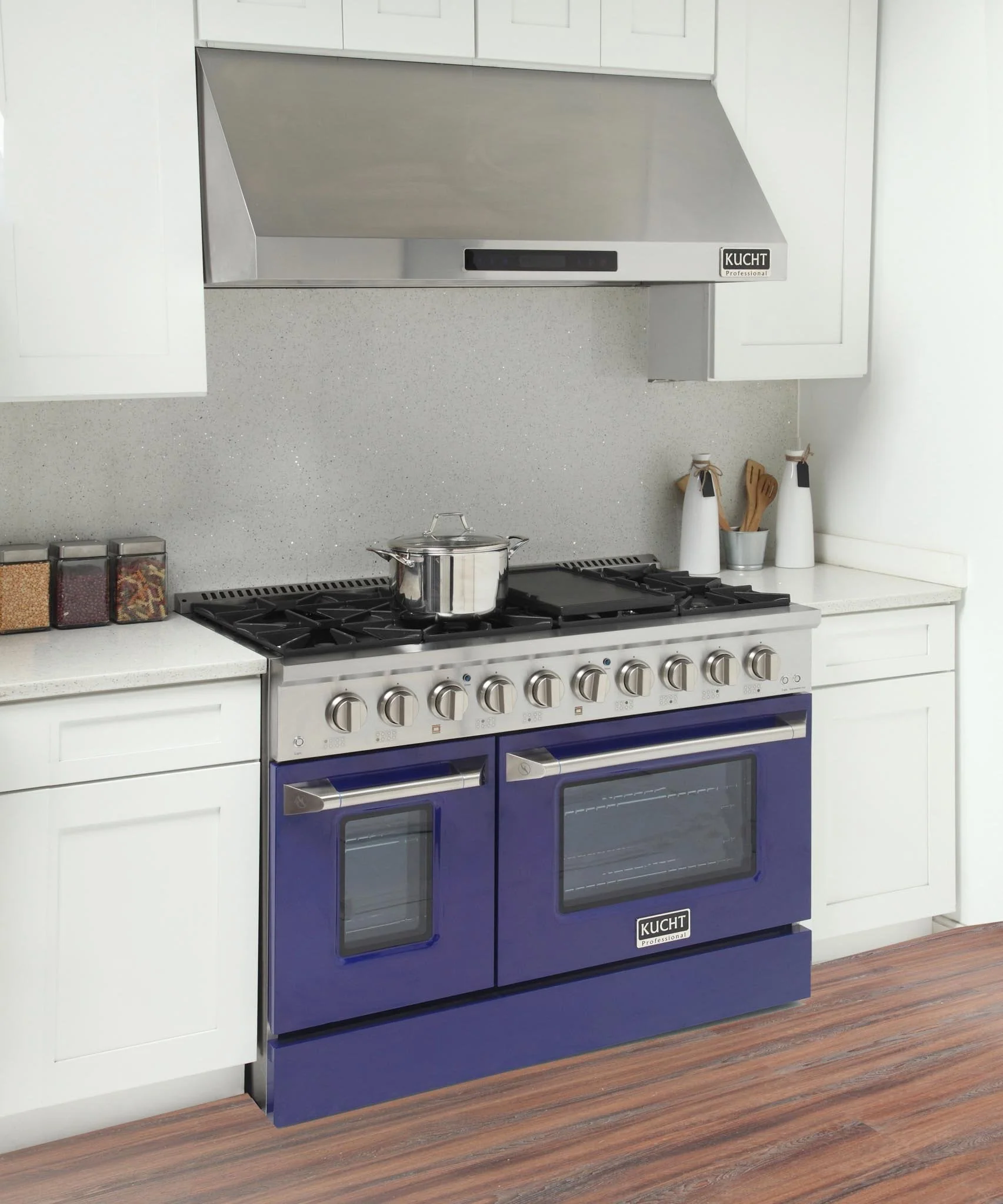 Kucht 48-Inch Propane Gas Range with 6.7 Cu. Ft. Oven & Grill/Griddle in Blue (KNG481/LP-B) - Image 3