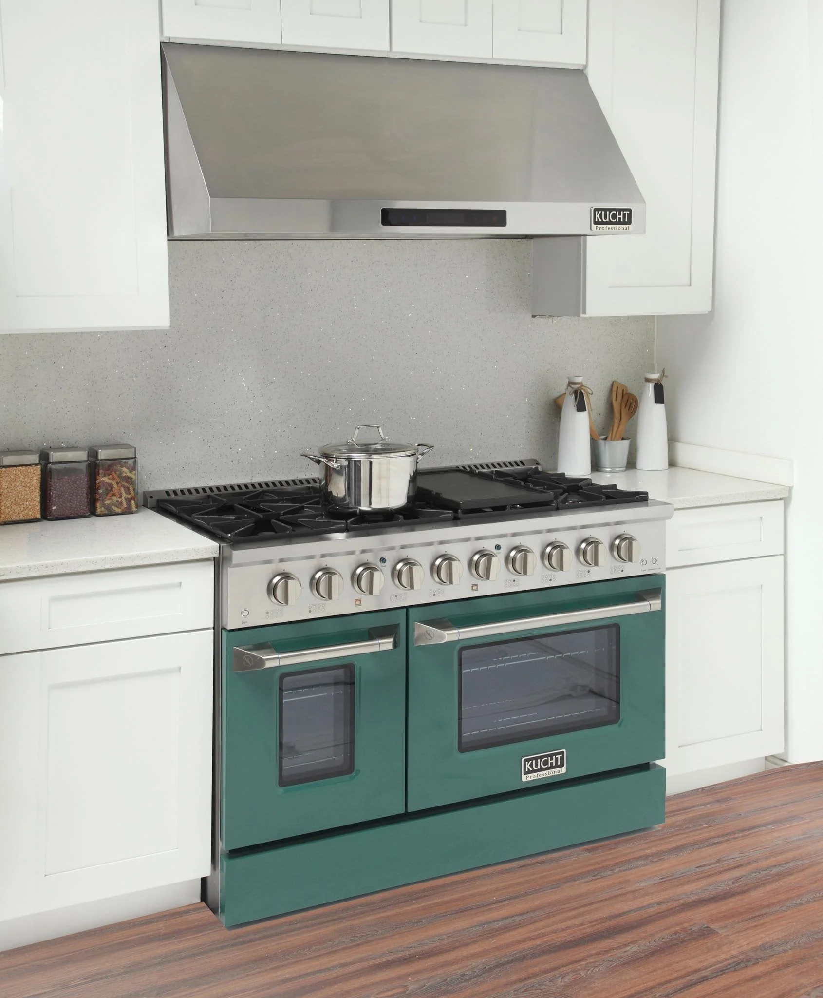Kucht 48-Inch Propane Gas Range with 6.7 Cu. Ft. Oven & Grill/Griddle in Green (KNG481/LP-G) - Image 3