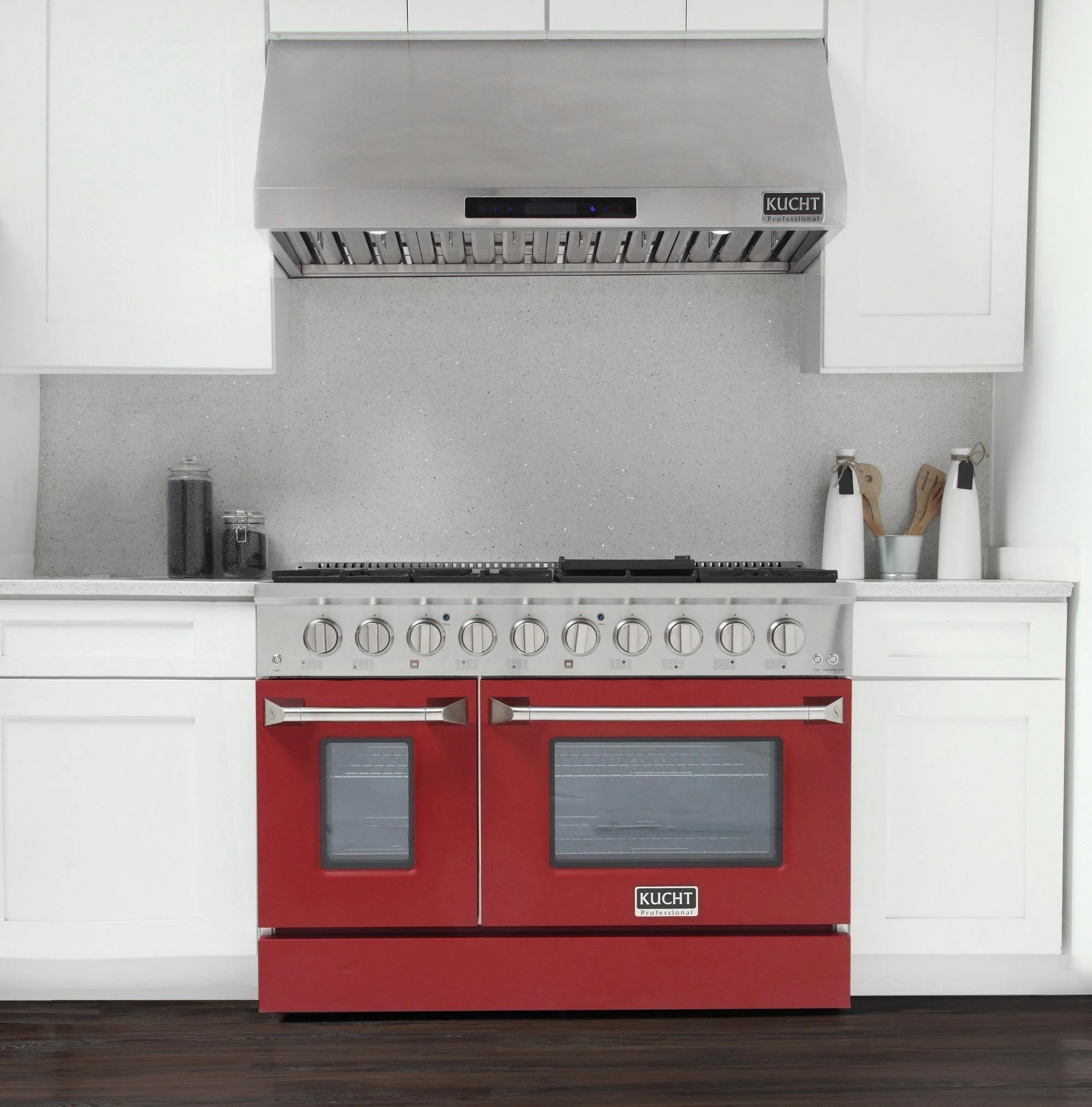 Kucht 48-Inch Propane Gas Range with 6.7 Cu. Ft. Oven, & Grill/Griddle in Red (KNG481/LP-R) - Image 2