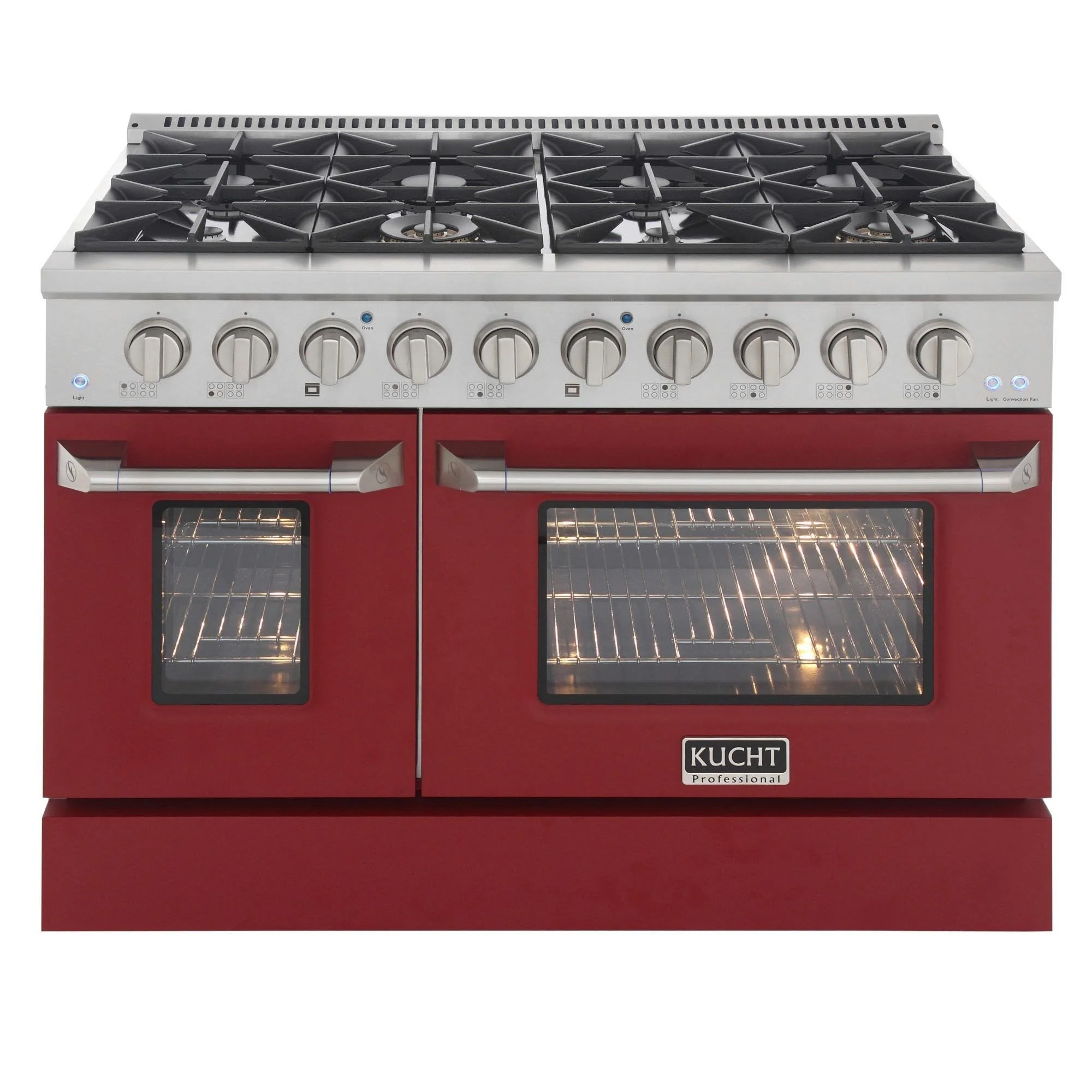 Kucht 48-Inch Propane Gas Range with 6.7 Cu. Ft. Oven, & Grill/Griddle in Red (KNG481/LP-R) - Image 4