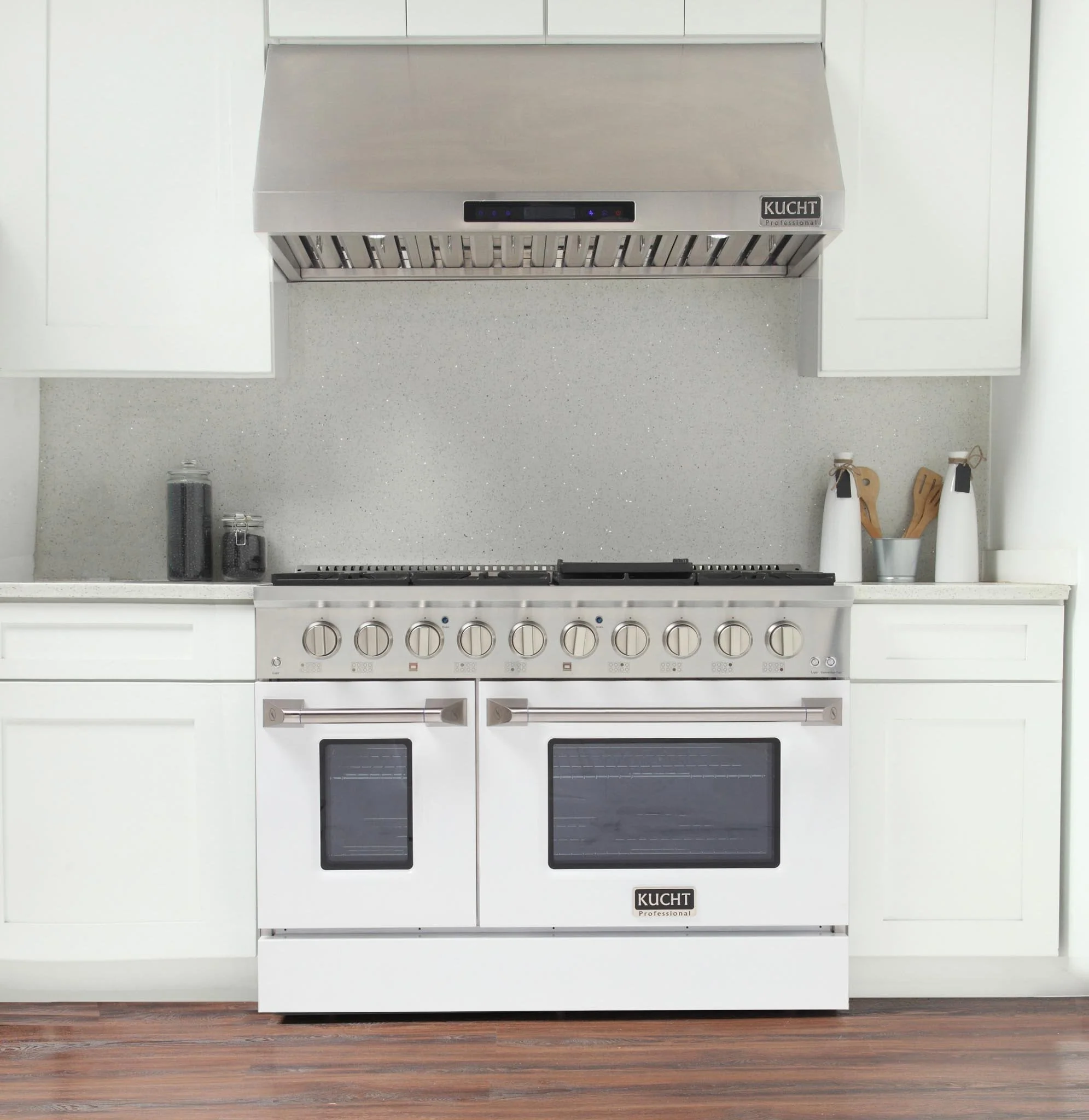 Kucht 48-Inch Propane Gas Range with 6.7 Cu. Ft. Oven & Grill/Griddle in White (KNG481/LP-W) - Image 2