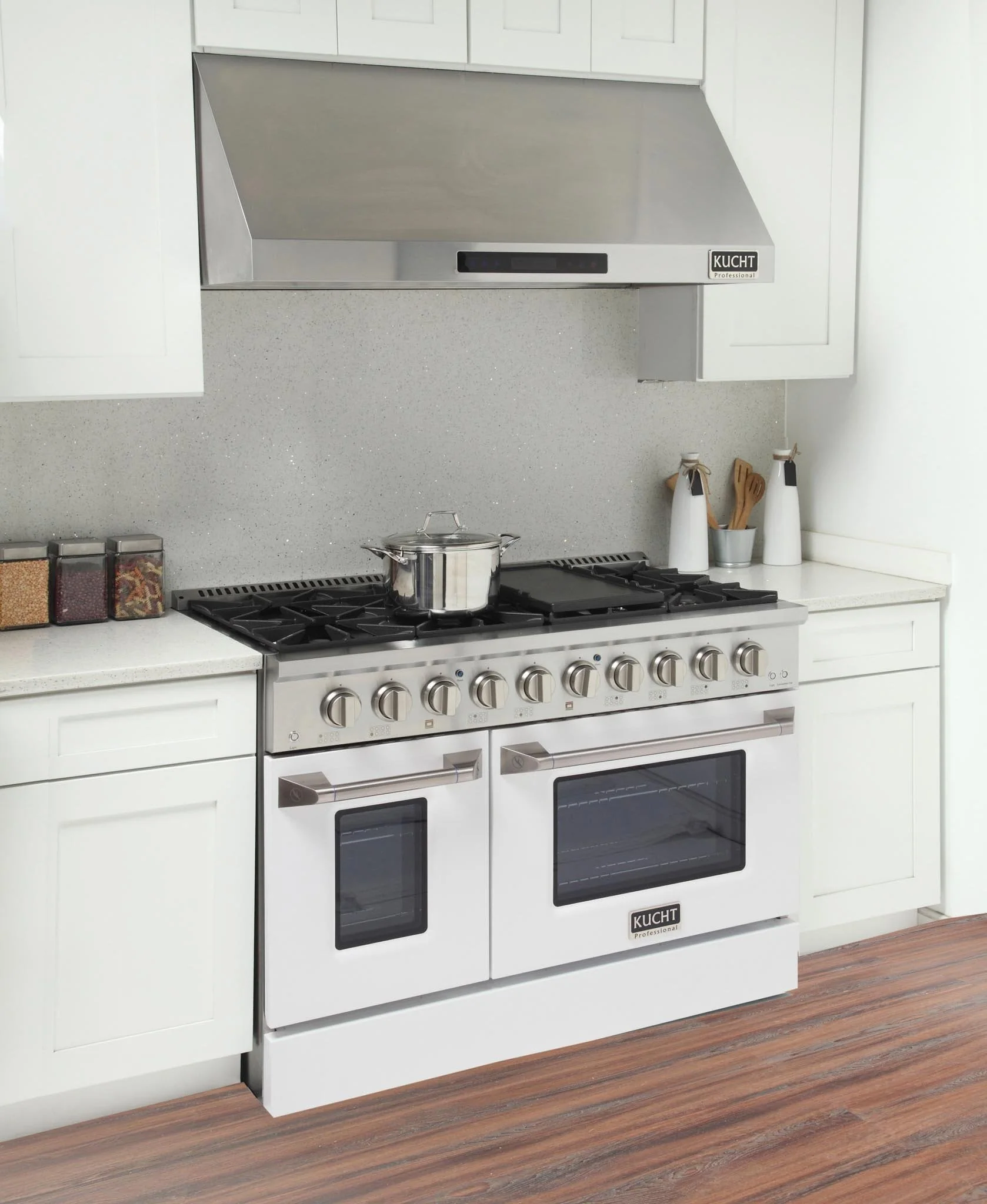 Kucht 48-Inch Propane Gas Range with 6.7 Cu. Ft. Oven & Grill/Griddle in White (KNG481/LP-W) - Image 3