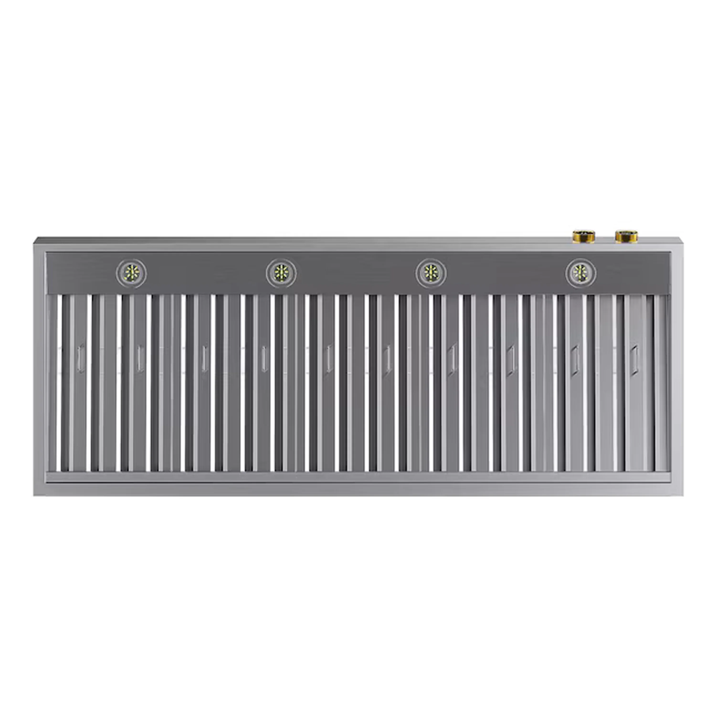 Kucht 60-Inch 1200 CFM Ducted Under Cabinet Range Hood in Stainless Steel with Gold Accents (KRH600-GL) - Image 3