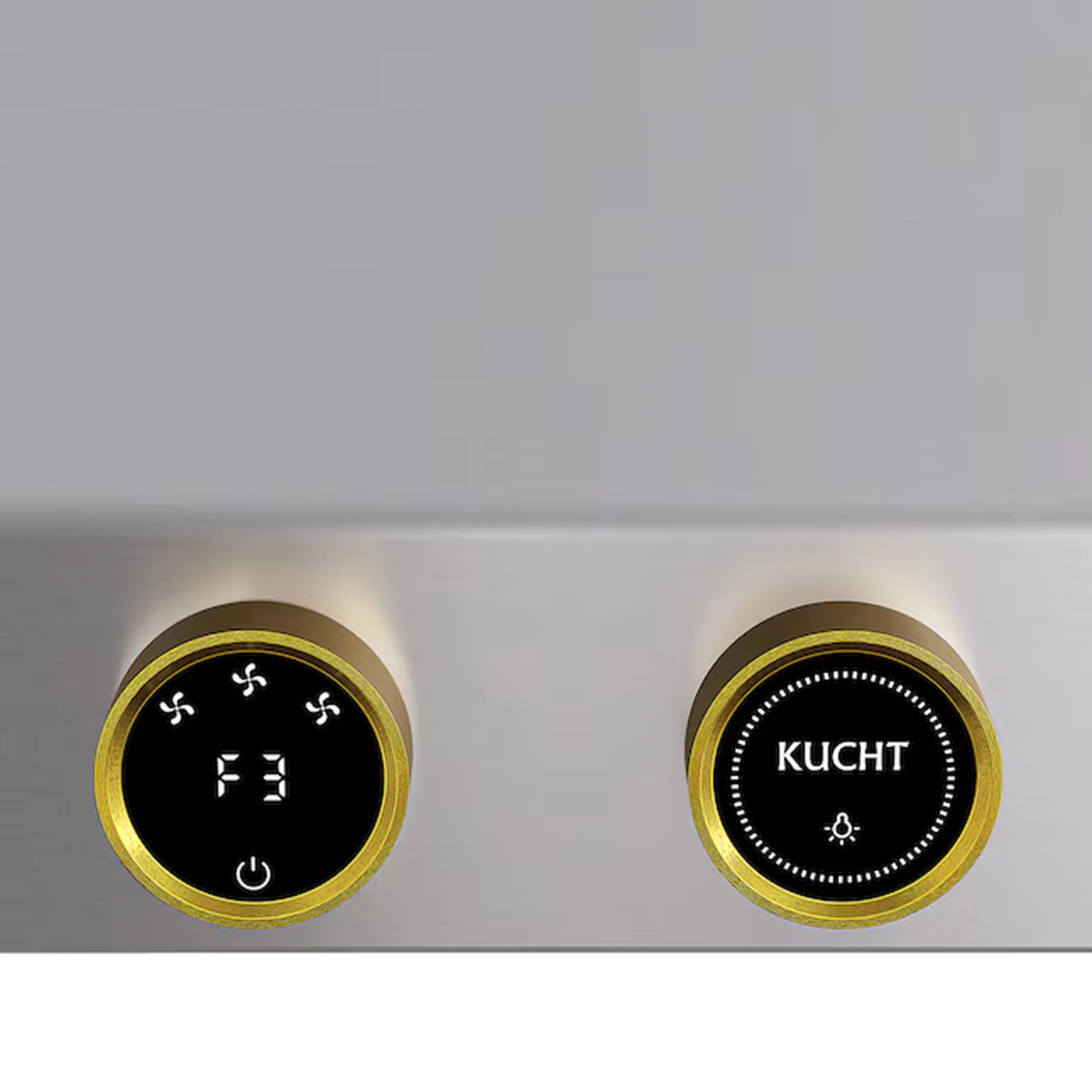 Kucht 60-Inch 1200 CFM Ducted Wall Mount Range Hood in Stainless Steel with Gold Accents (KRH600-GL-C) - Image 7