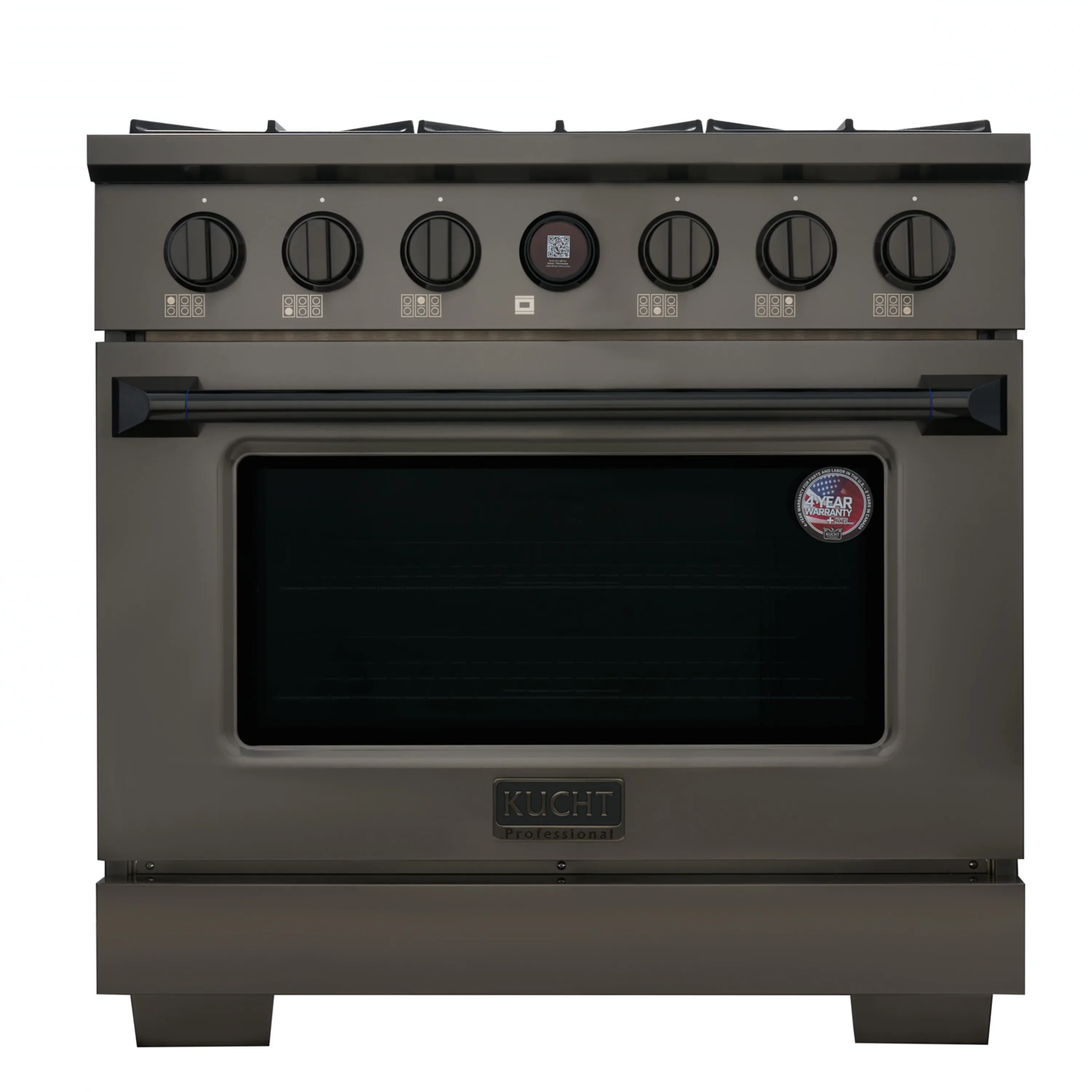 Kucht KX Gemstone 36-Inch Freestanding Propane Gas Dual Fuel Range with 6 Burners, 5.2 Cu. Ft. Oven Capacity in Titanium Stainless Steel (KXD36/LP-TT) - Image 2