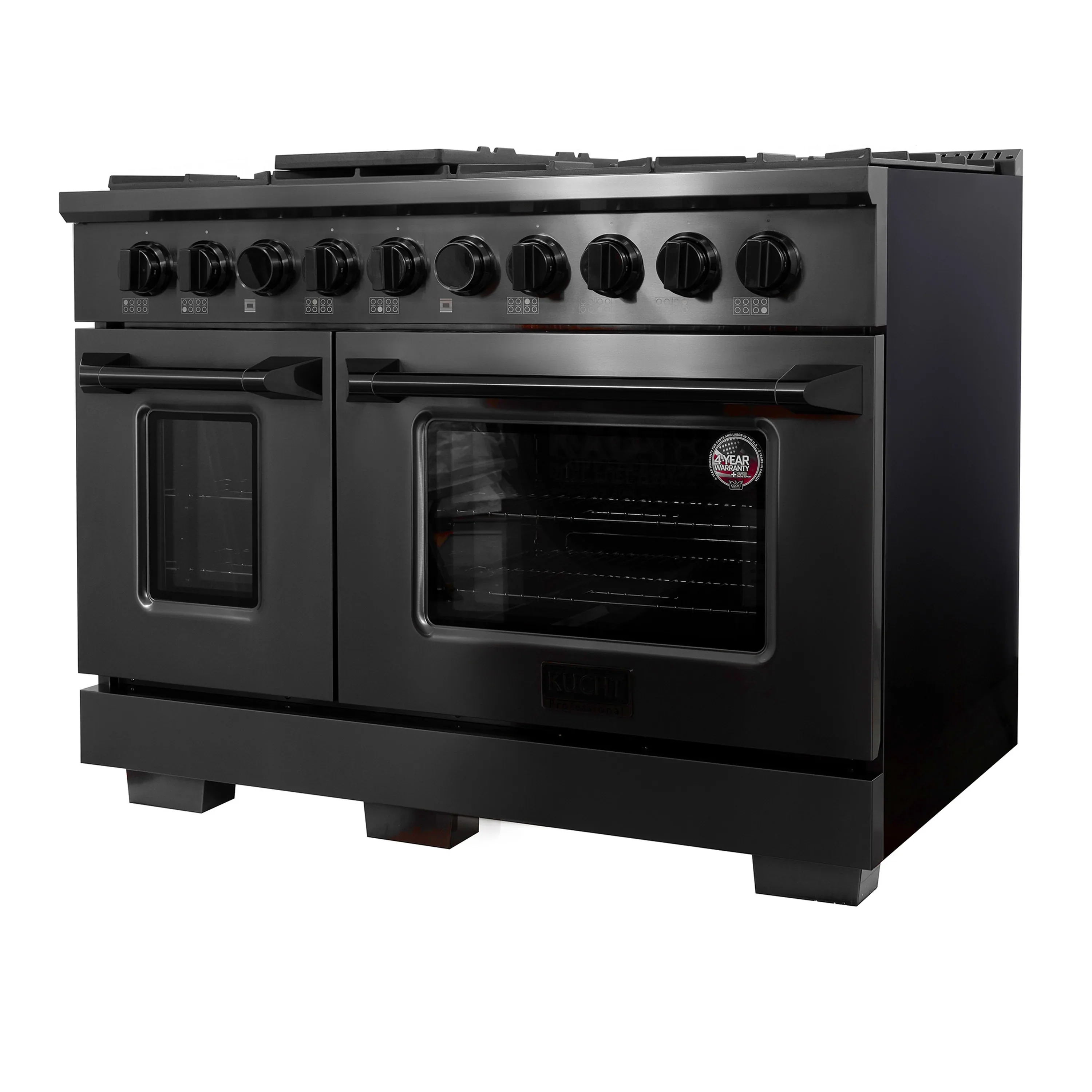 Kucht KX Gemstone 48-Inch Freestanding Propane Gas Dual Fuel Range with 8 Burners, 6.7 Cu. Ft. Oven Capacity in Titanium Stainless Steel (KXD48/LP-TT) - Image 3