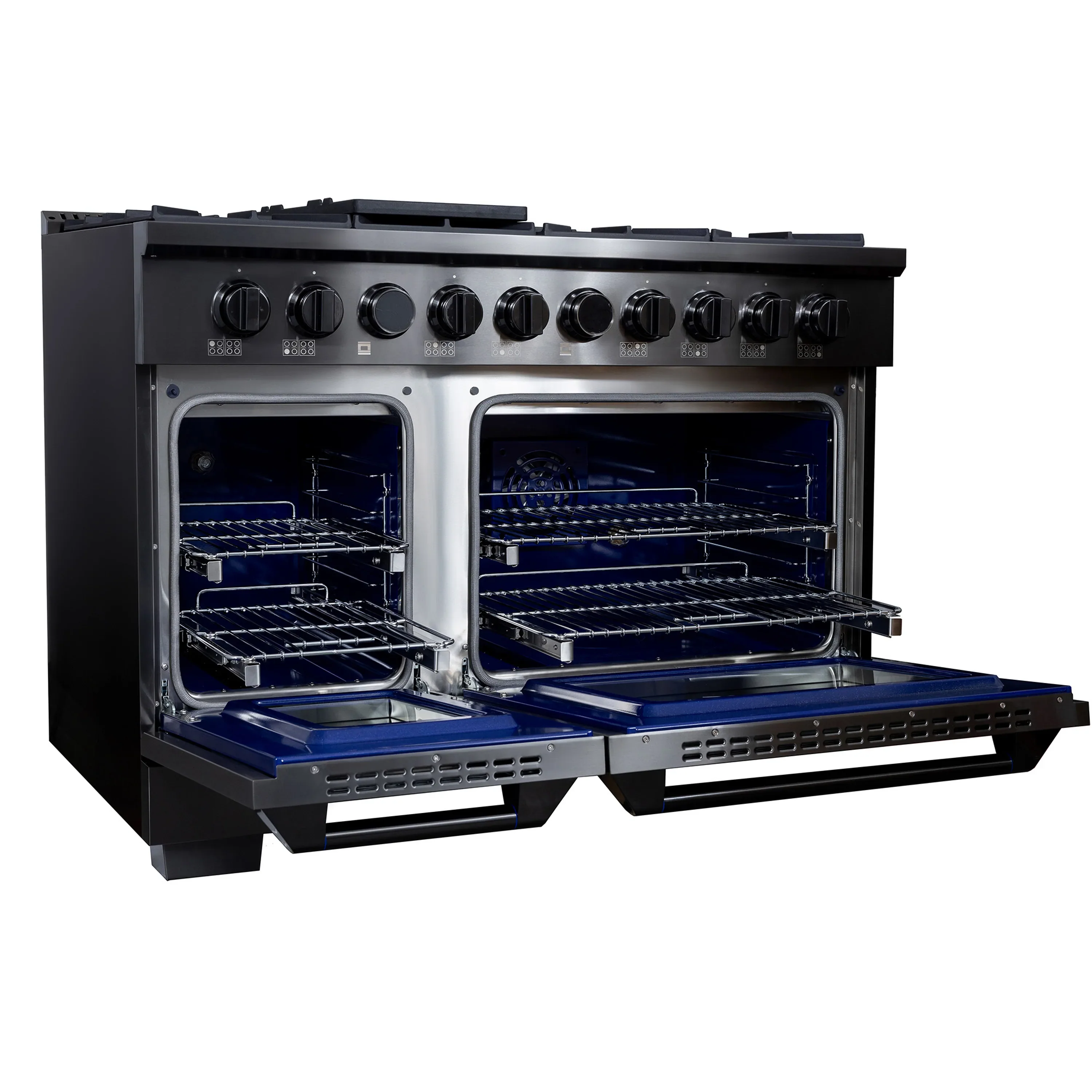 Kucht KX Gemstone 48-Inch Freestanding Propane Gas Dual Fuel Range with 8 Burners, 6.7 Cu. Ft. Oven Capacity in Titanium Stainless Steel (KXD48/LP-TT) - Image 4