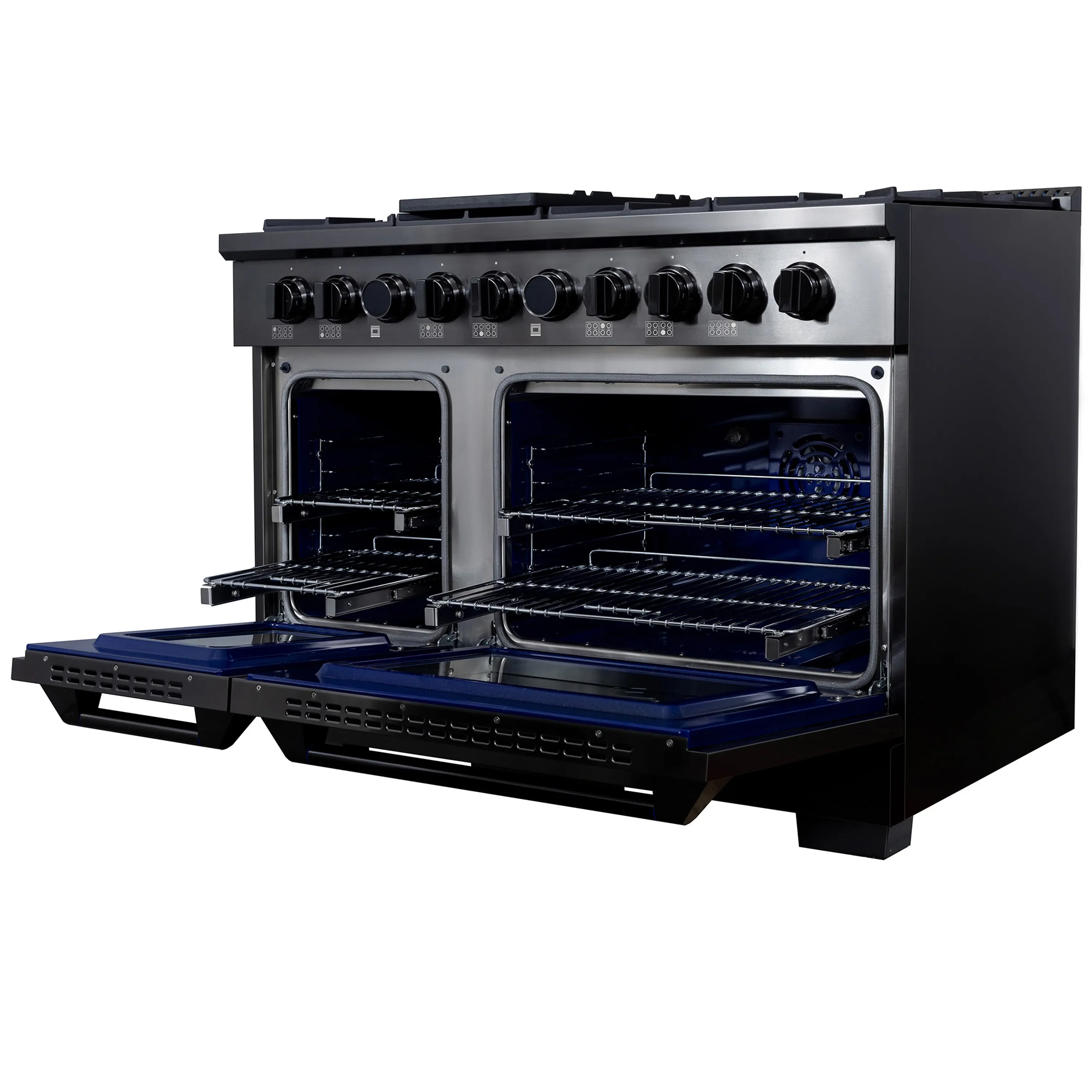 Kucht KX Gemstone 48-Inch Freestanding Propane Gas Dual Fuel Range with 8 Burners, 6.7 Cu. Ft. Oven Capacity in Titanium Stainless Steel (KXD48/LP-TT) - Image 5