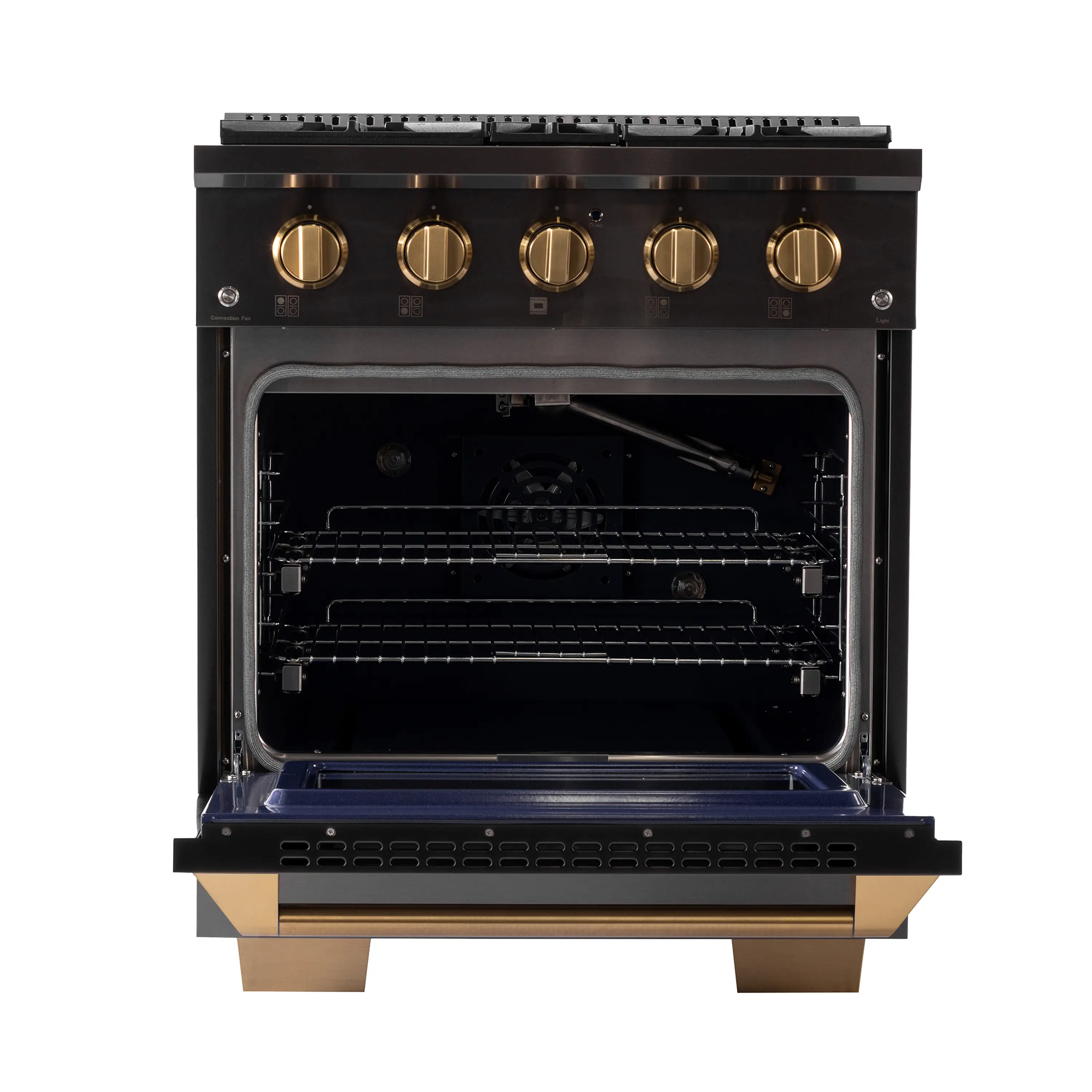 KUCHT Gemstone Professional 30-Inch 4.2 Cu. Ft. Dual Fuel Range for Propane Gas with Sealed Burners and Convection Oven in Titanium Stainless Steel (KED304/LP) - Image 3
