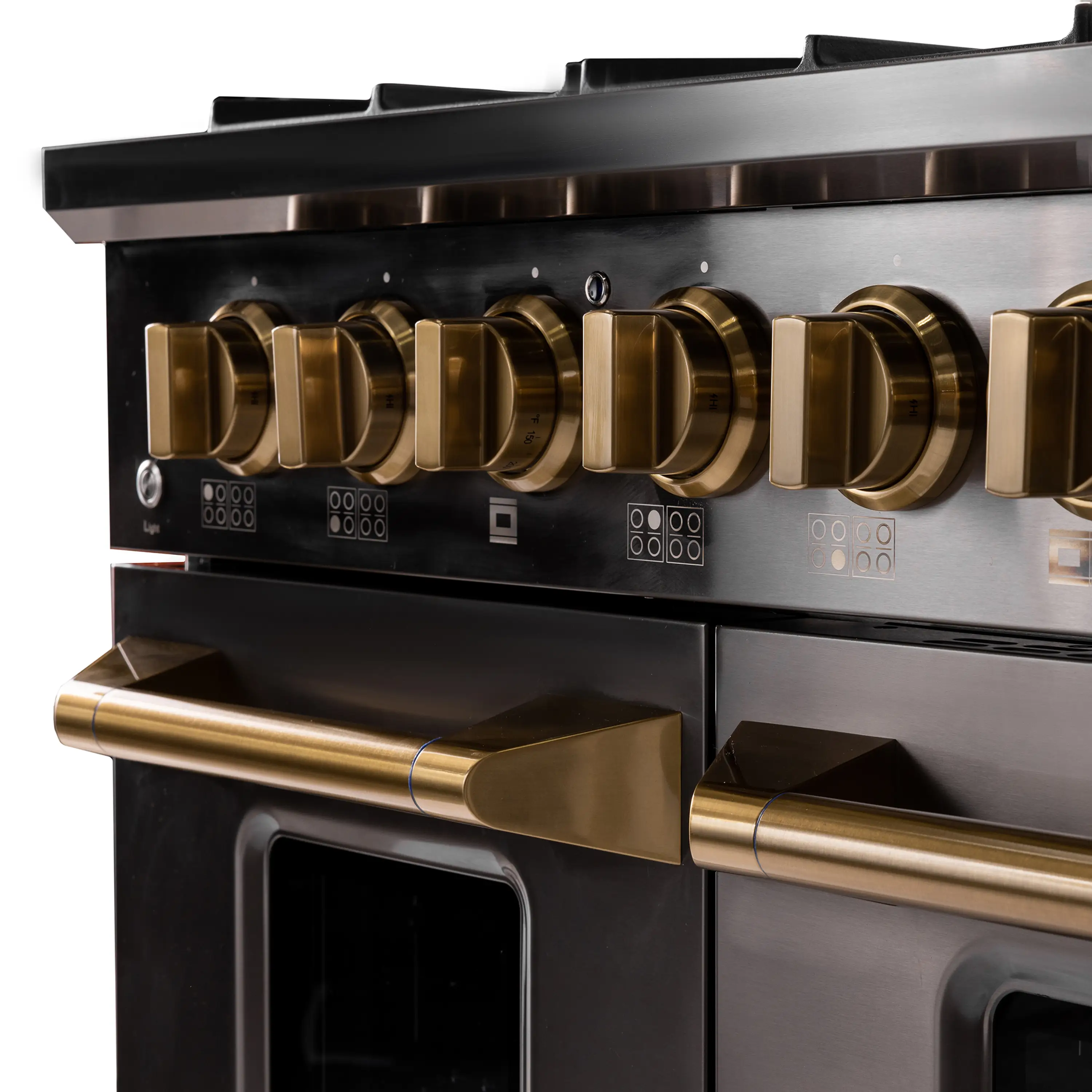 KUCHT Gemstone Professional 48-Inch 6.7 Cu. Ft. Dual Fuel Range for Propane Gas with Sealed Burners and Convection Oven in Titanium Stainless Steel (KED484/LP) - Image 10