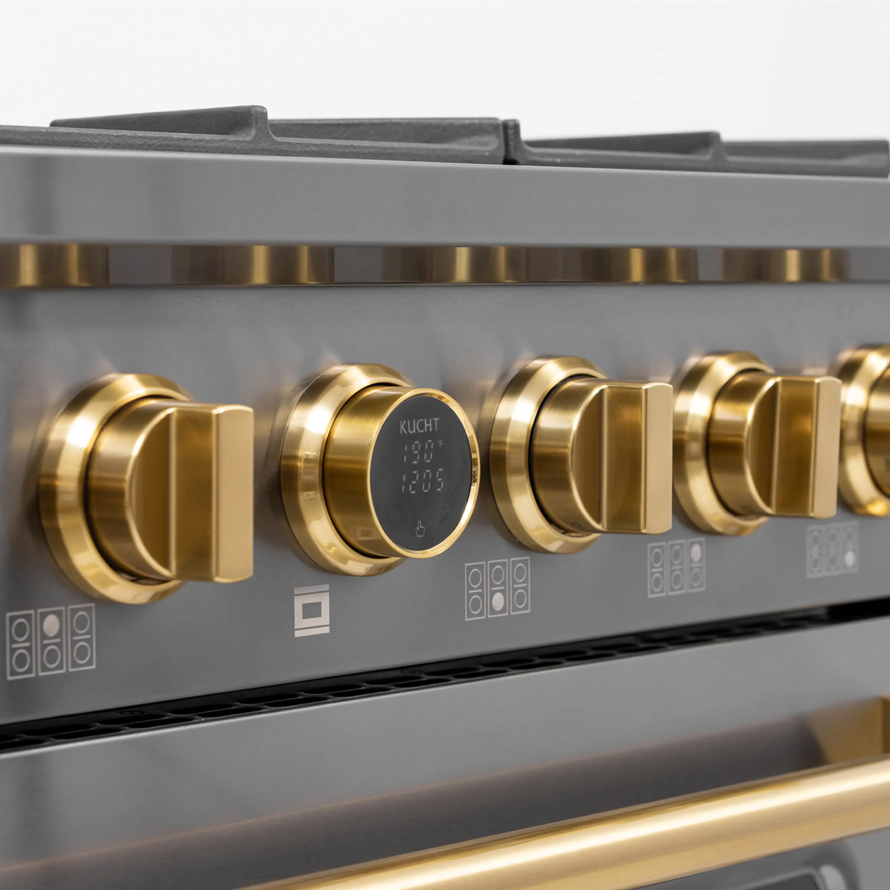 Kucht Horus 36-Inch Dual Fuel Range in Propane Gas with  5.2 cu. ft. Electric Oven & 6 Gas Burners in Dark Titanium Stainless Steel with Digital Thermostat (KXD36/LP) - Image 12