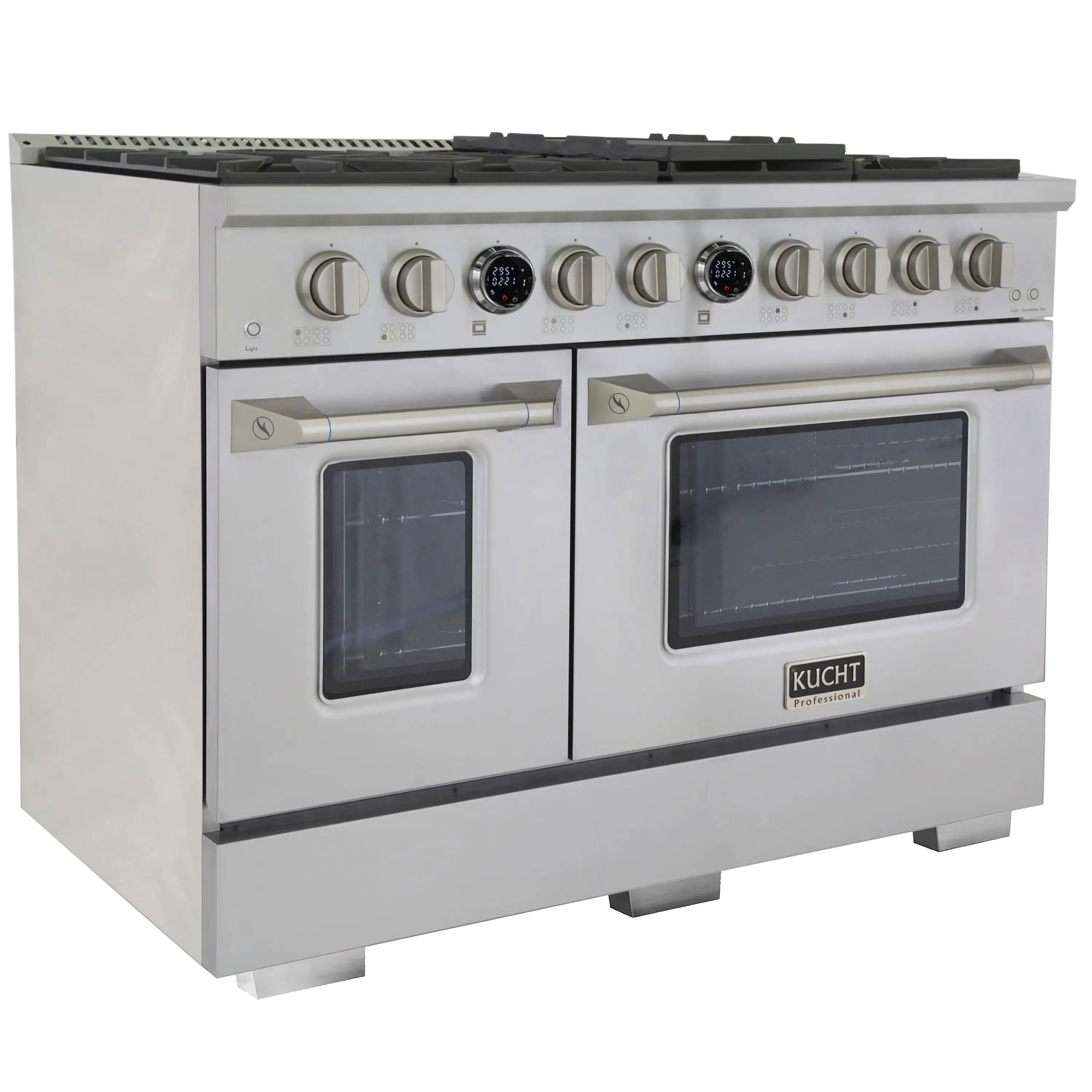 Kucht Horus 48-Inch Dual Fuel Range in Propane Gas with  6.7 cu. ft. Electric Oven & 8 Gas Burners in Stainless Steel with Digital Thermostat (KXP48-SS/LP) - Image 3