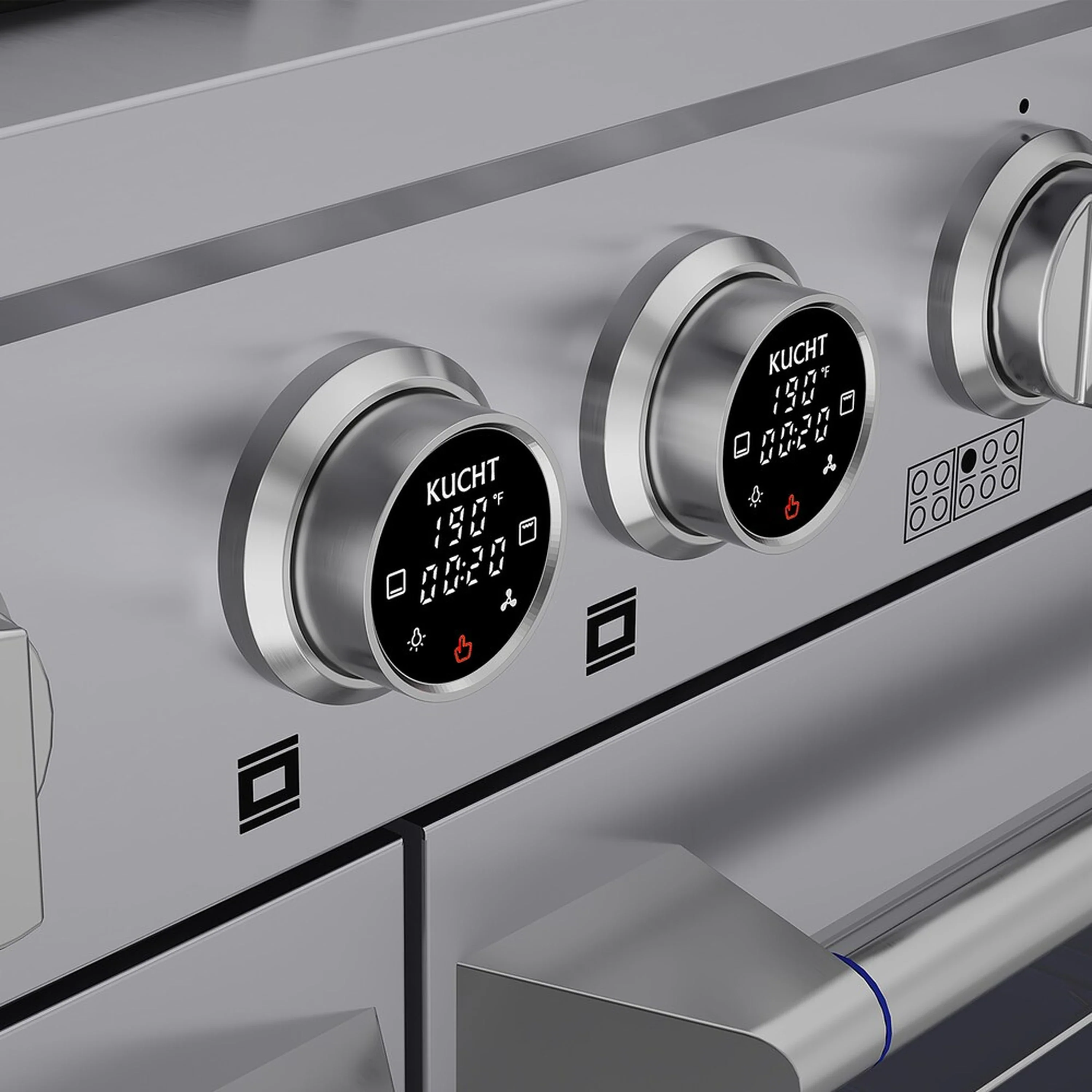 Kucht Horus 60-Inch Dual Fuel Range in Propane Gas with  8.4 cu. ft. Electric Oven & 8 Gas Burners in Stainless Steel with Digital Thermostat (KXP60-SS/LP) - Image 8