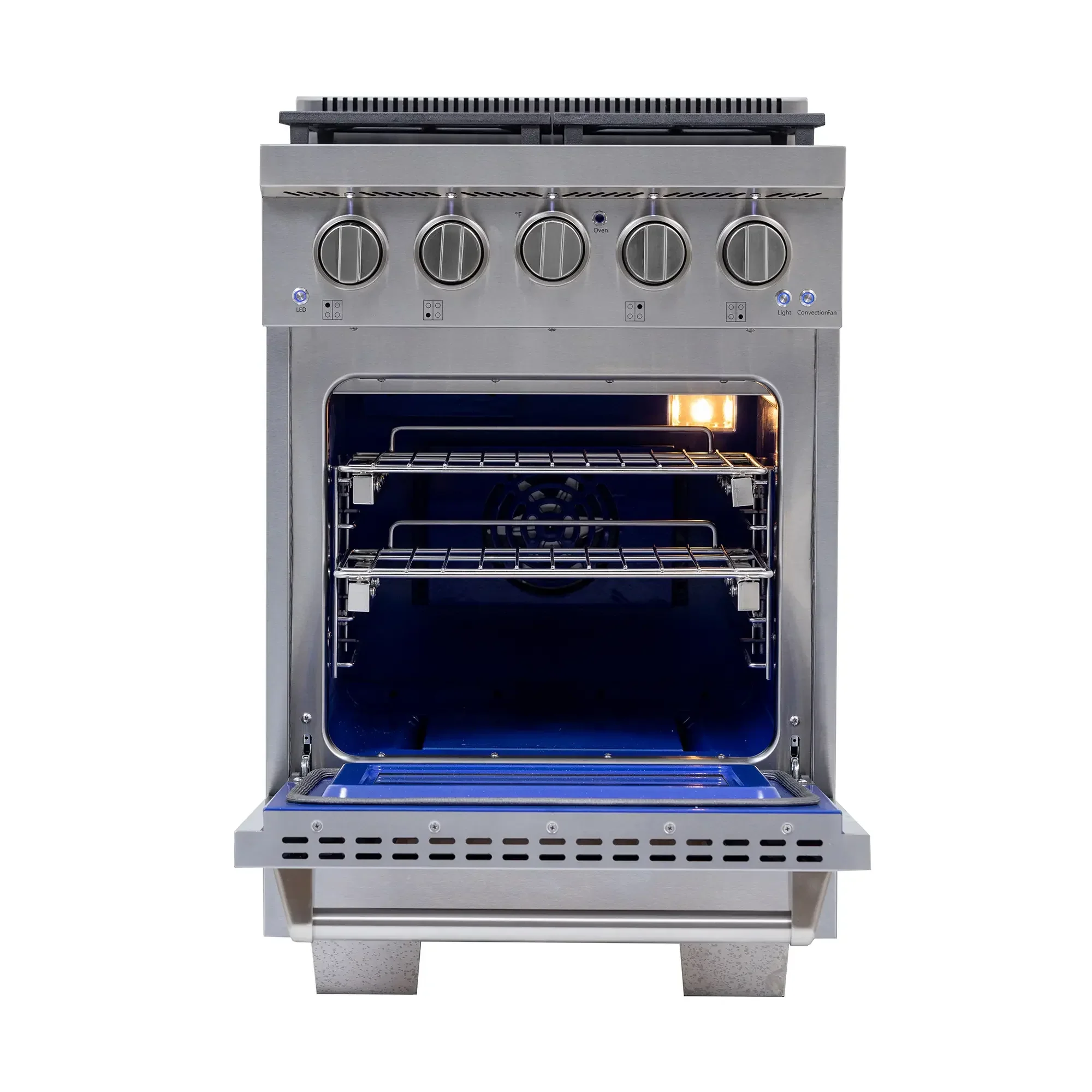 Kucht Professional 24-Inch Propane Gas Range with 2.5 cu. ft. Oven in Stainless Steel with True Simmer Burners (KFX2400X/LP) - Image 5