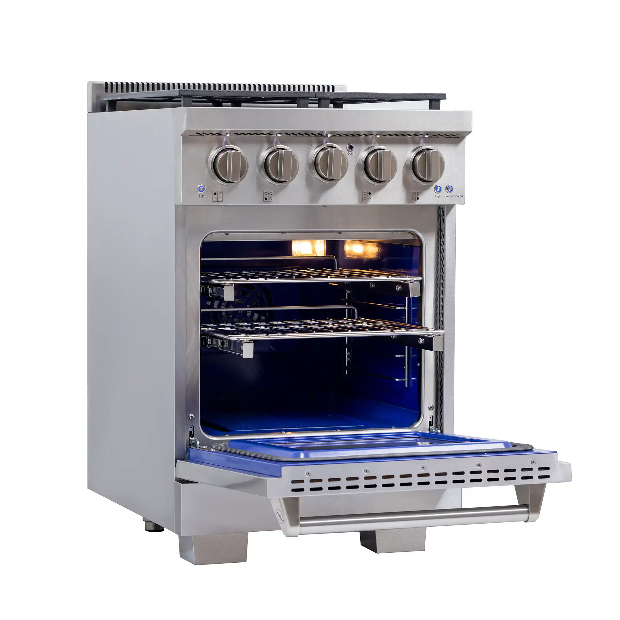 Kucht Professional 24-Inch Propane Gas Range with 2.5 cu. ft. Oven in Stainless Steel with True Simmer Burners (KFX2400X/LP) - Image 6