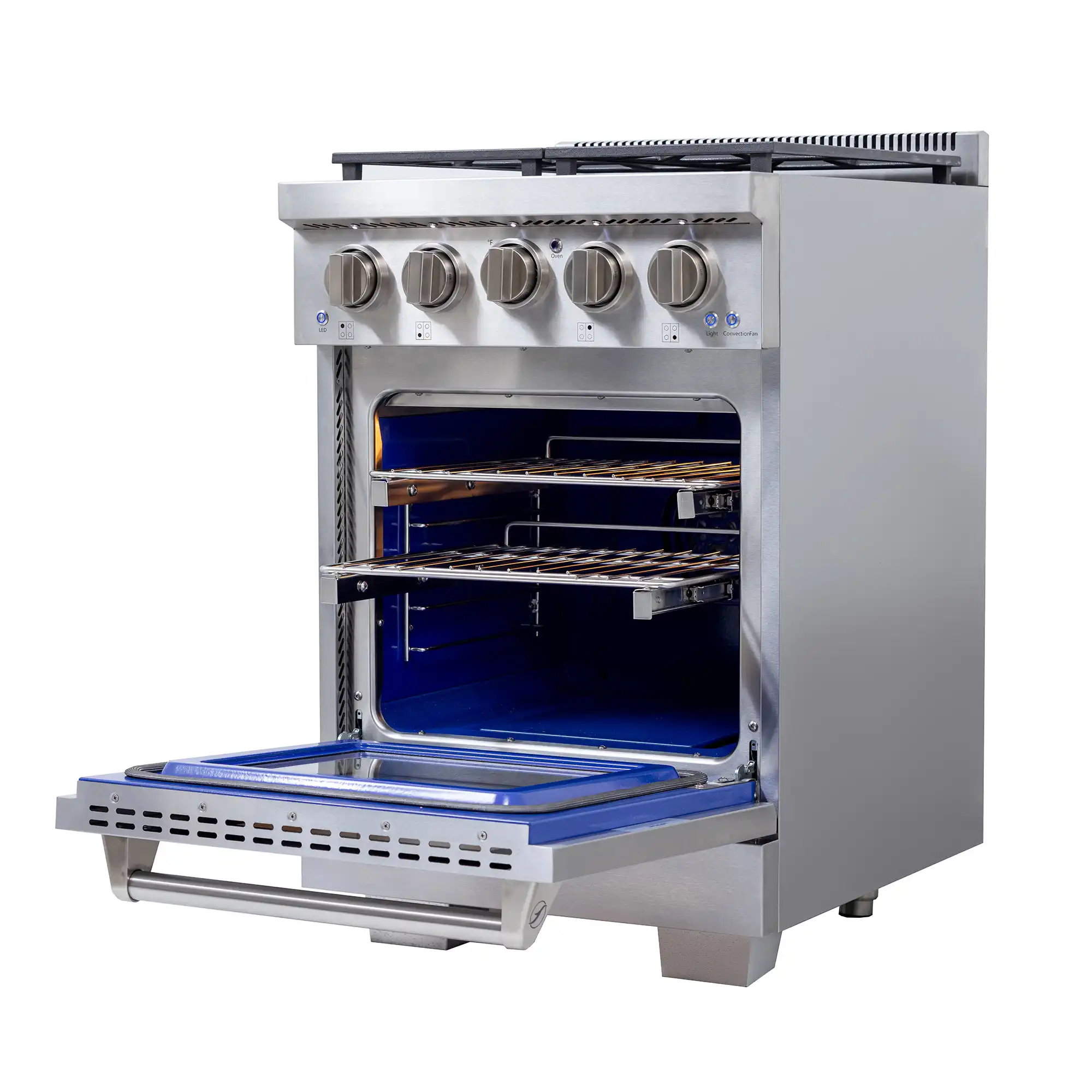 Kucht Professional 24-Inch Propane Gas Range with 2.5 cu. ft. Oven in Stainless Steel with True Simmer Burners (KFX2400X/LP) - Image 7