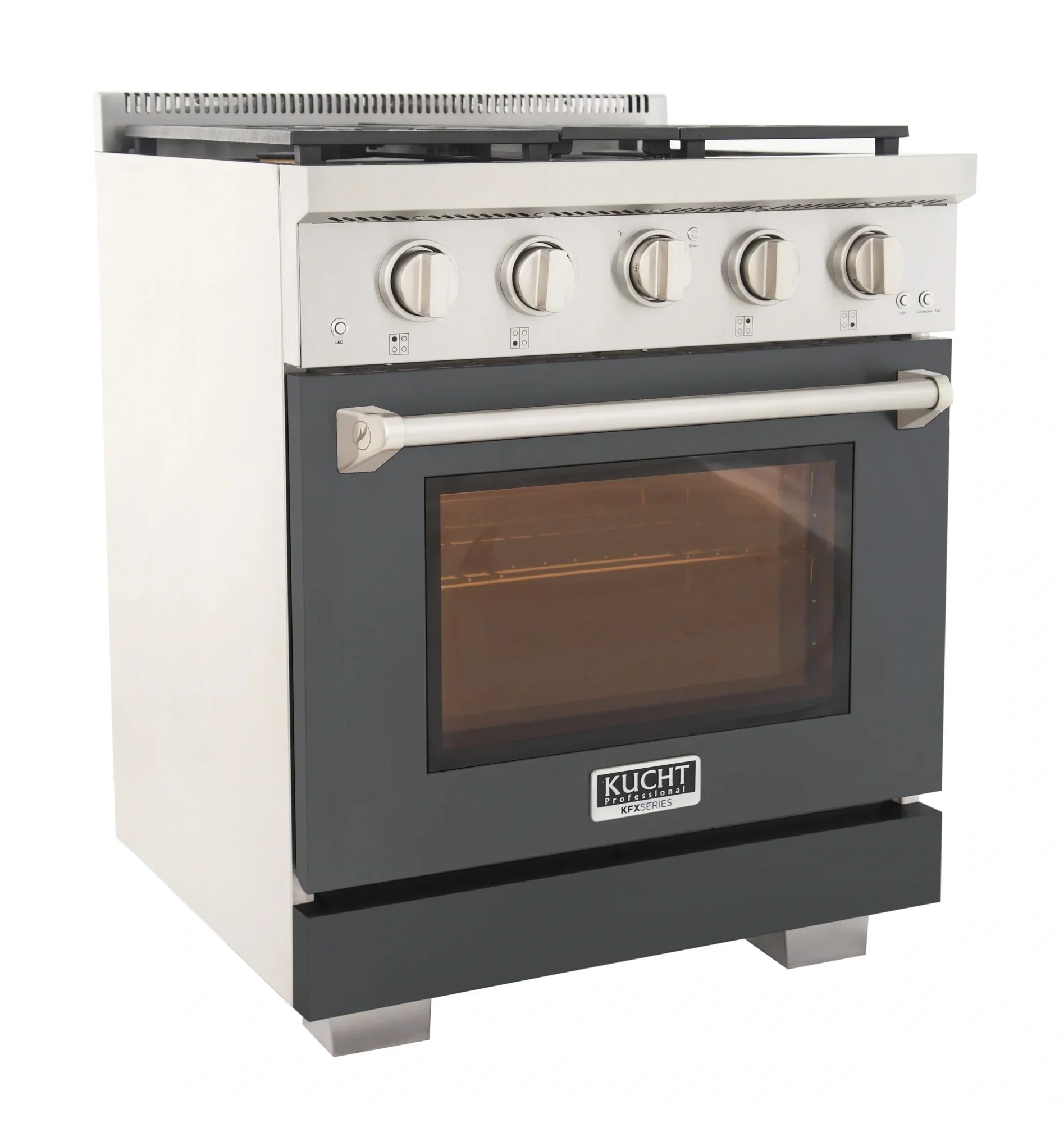 Kucht Professional 30-Inch 4.2 cu. ft. Propane Gas Range in Cement Gray with True Simmer Burners (KFX3000X/LP-GY) - Image 3