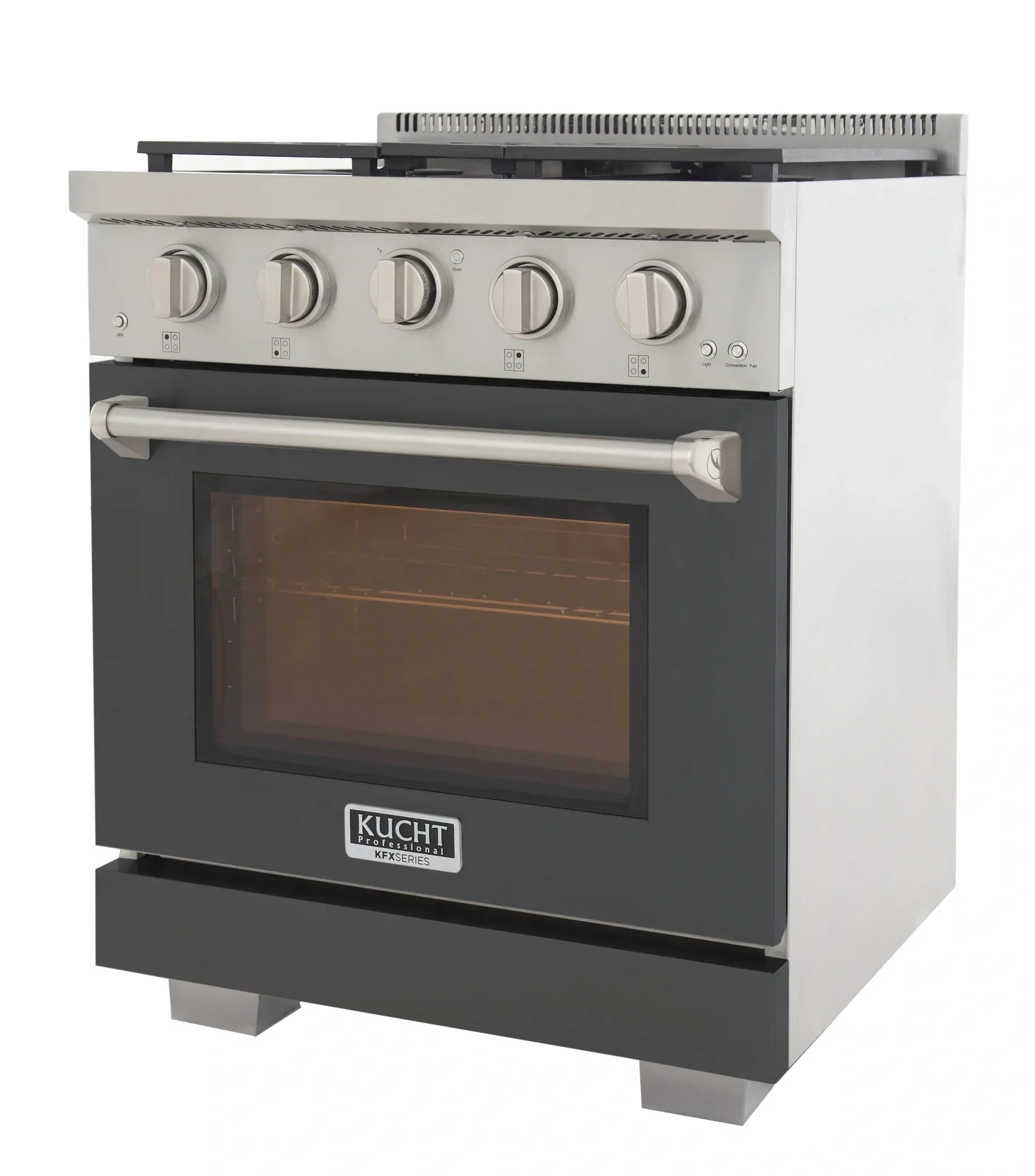 Kucht Professional 30-Inch 4.2 cu. ft. Propane Gas Range in Cement Gray with True Simmer Burners (KFX3000X/LP-GY) - Image 4