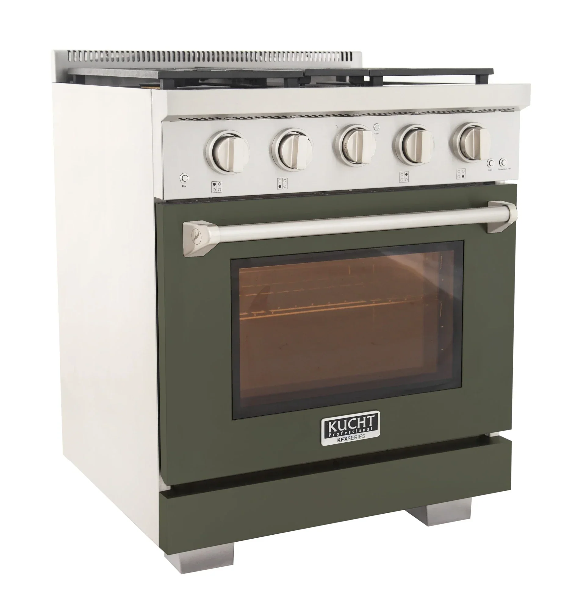 Kucht Professional 30-Inch 4.2 cu. ft. Propane Gas Range in Olive Green with True Simmer Burners (KFX3000X/LP-G) - Image 2