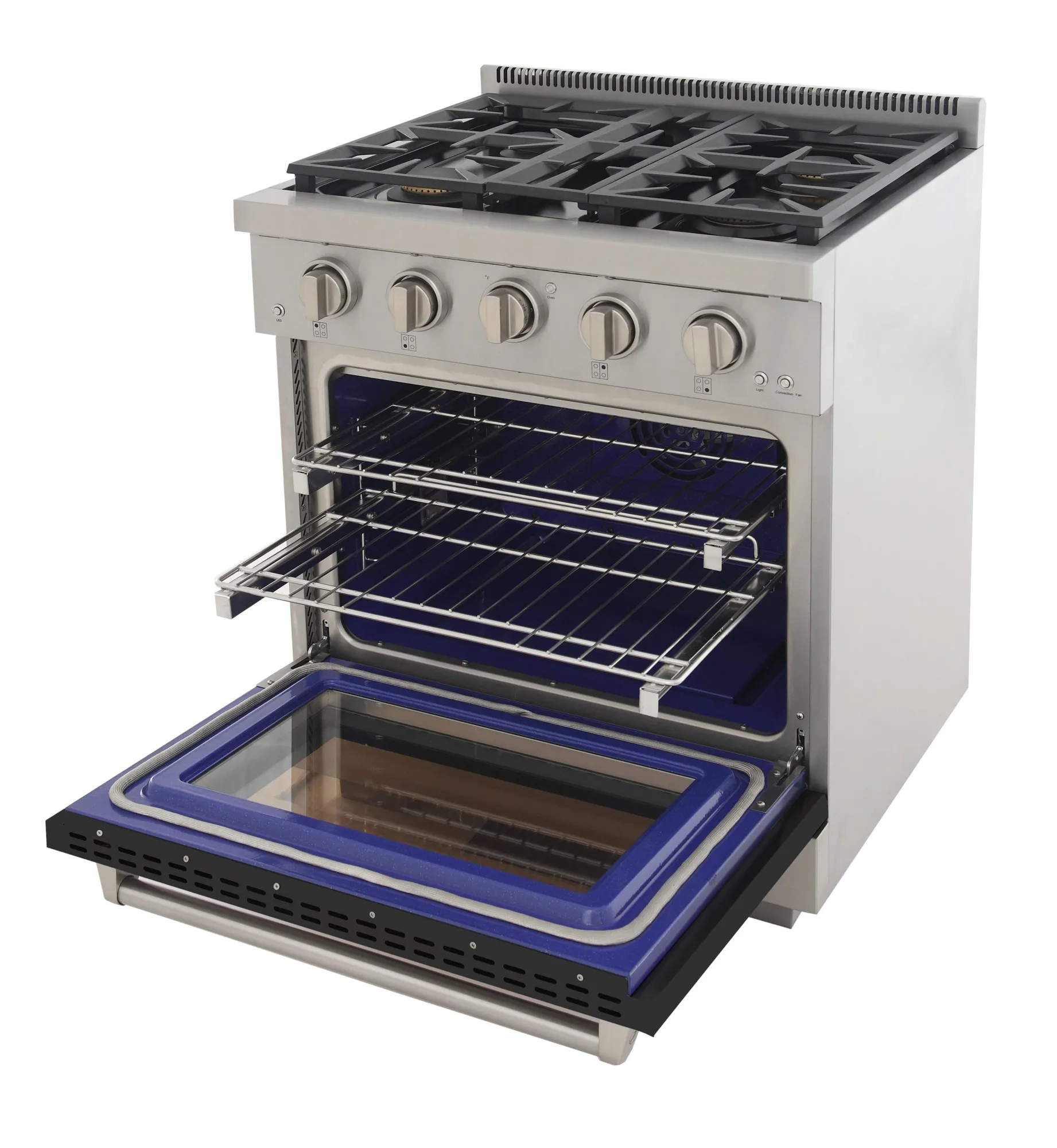 Kucht Professional 30-Inch Propane Gas Range with 4.2 cu. ft. Oven in Black with Silver Accents (KFX300/LP-BK) - Image 5