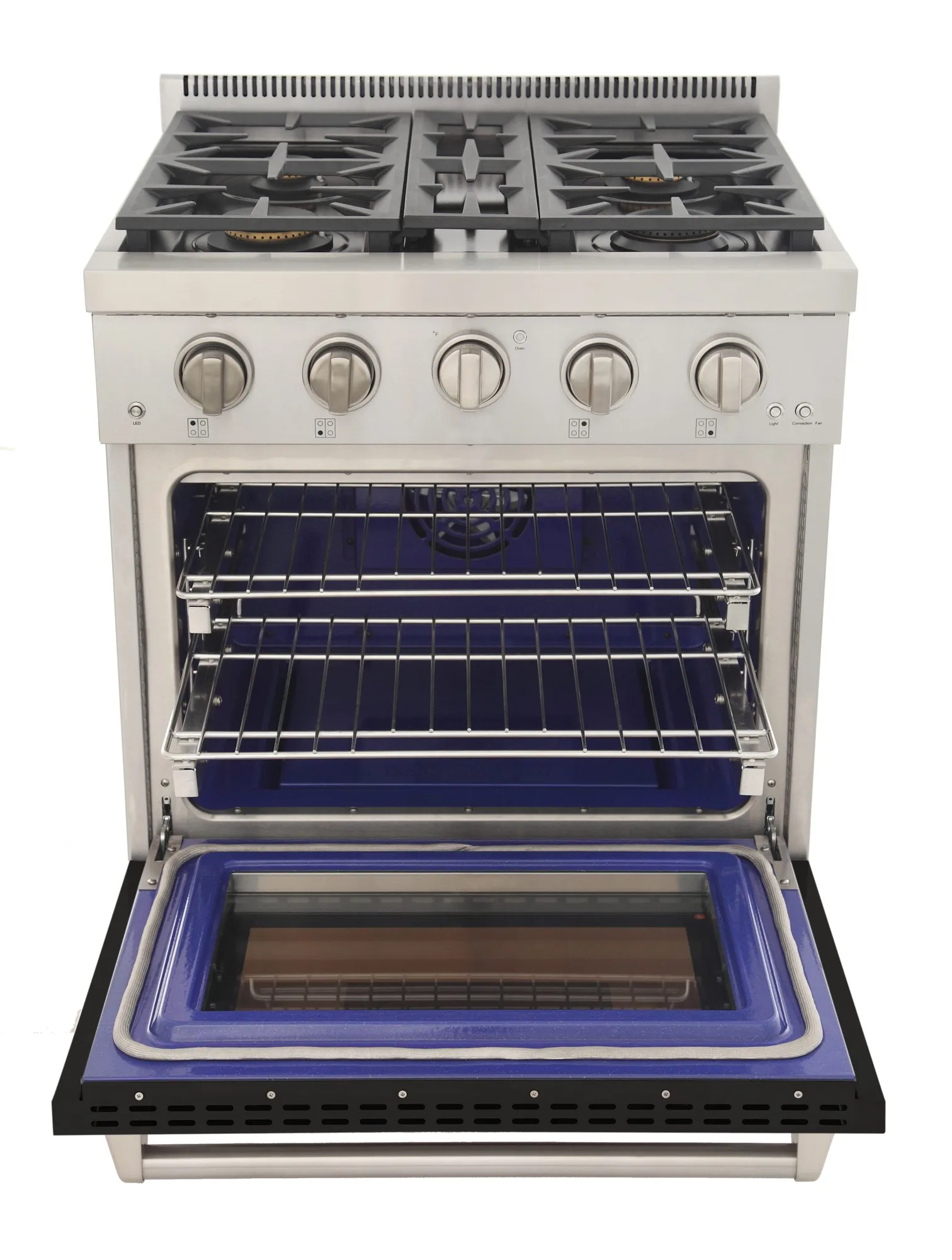 Kucht Professional 30-Inch Propane Gas Range with 4.2 cu. ft. Oven in Black with Silver Accents (KFX300/LP-BK) - Image 6