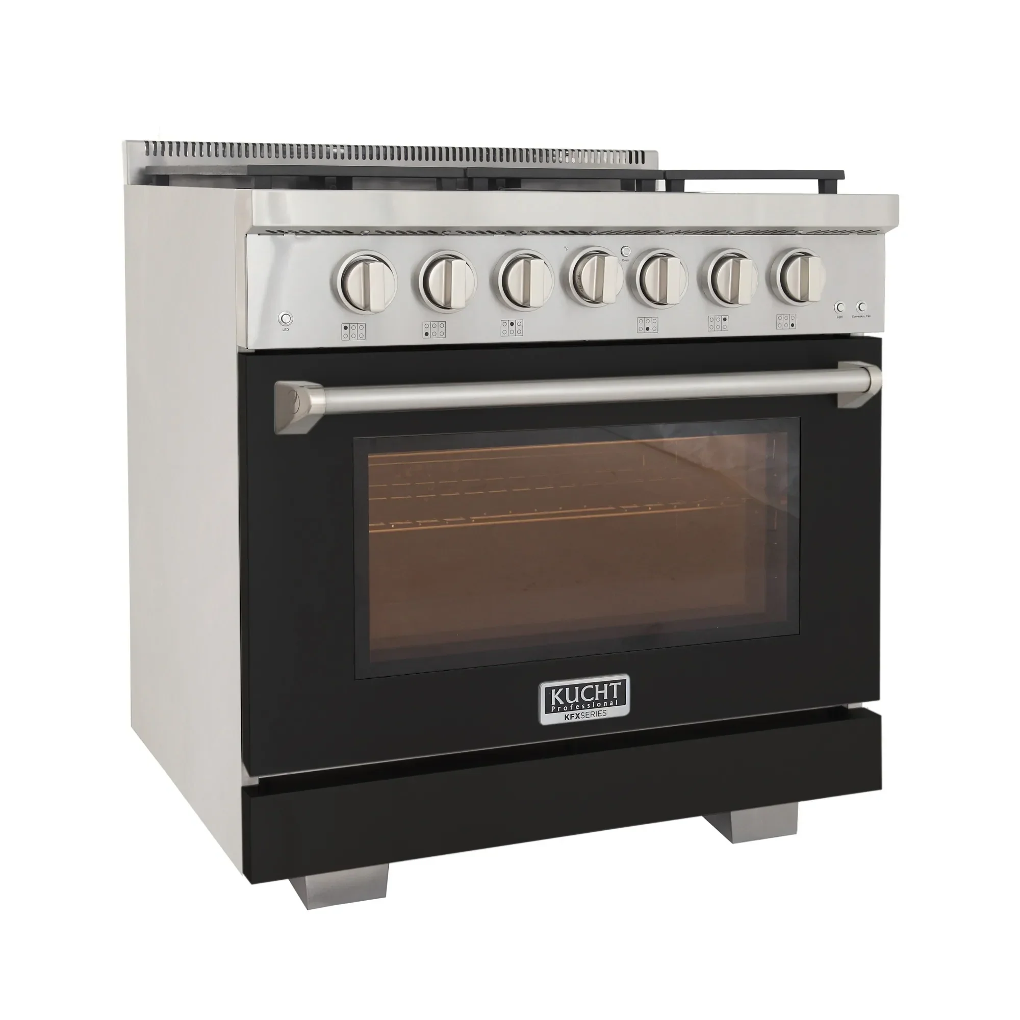 Kucht Professional 36-Inch 5.2 cu. ft. Propane Gas Range in Black with True Simmer Burners (KFX3600X/LP-BK) - Image 3