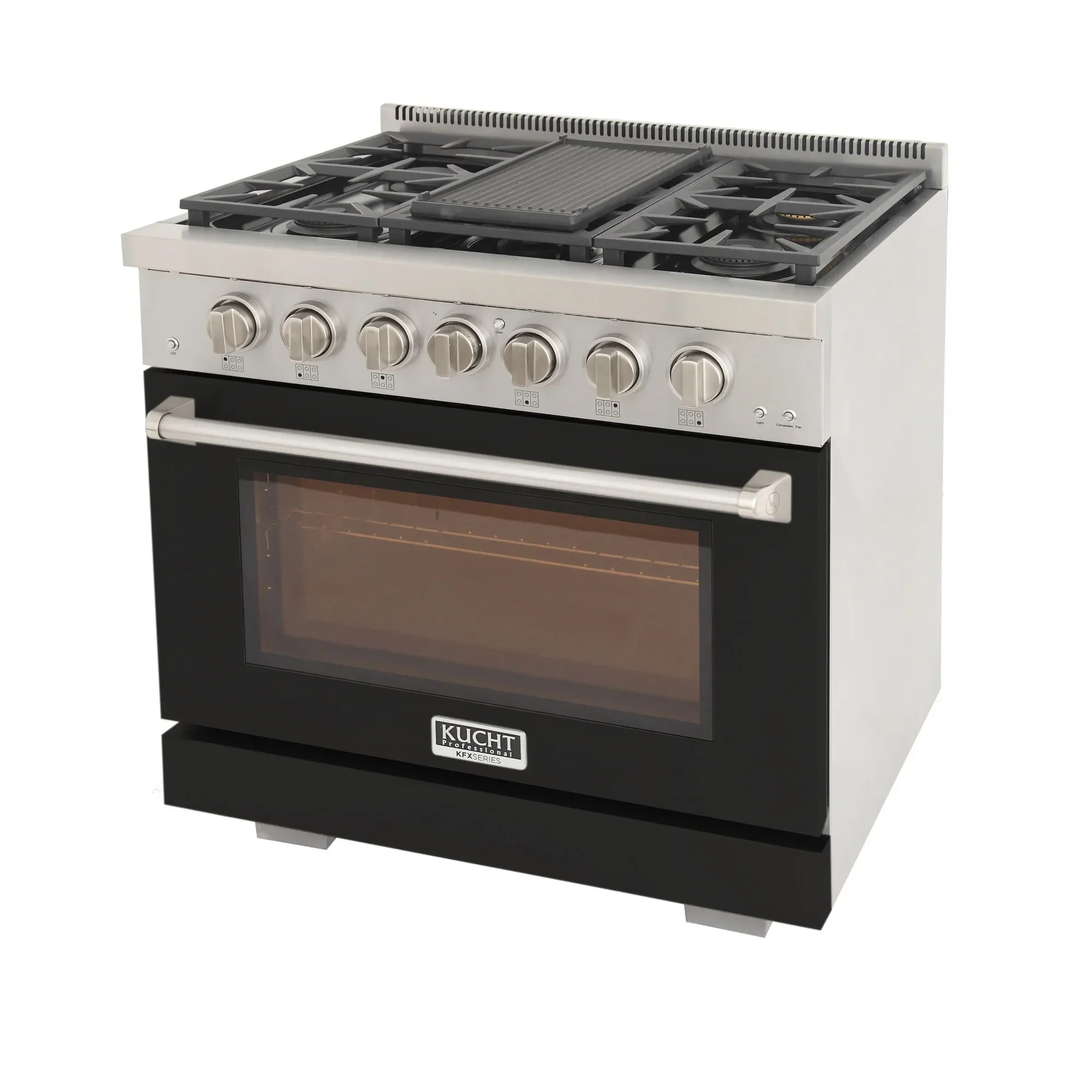Kucht Professional 36-Inch 5.2 cu. ft. Propane Gas Range in Black with True Simmer Burners (KFX3600X/LP-BK) - Image 6