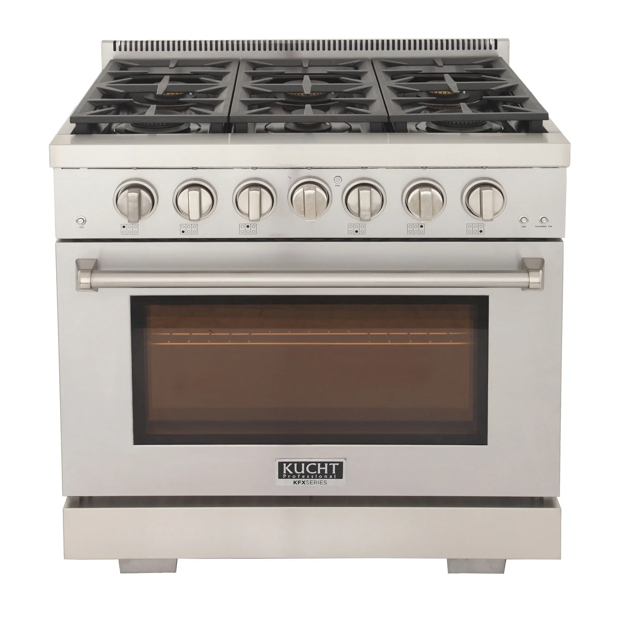 Kucht Professional 36-Inch 5.2 cu. ft. Propane Gas Range in Stainless Steel with True Simmer Burners (KFX3600X/LP-S) - Image 2