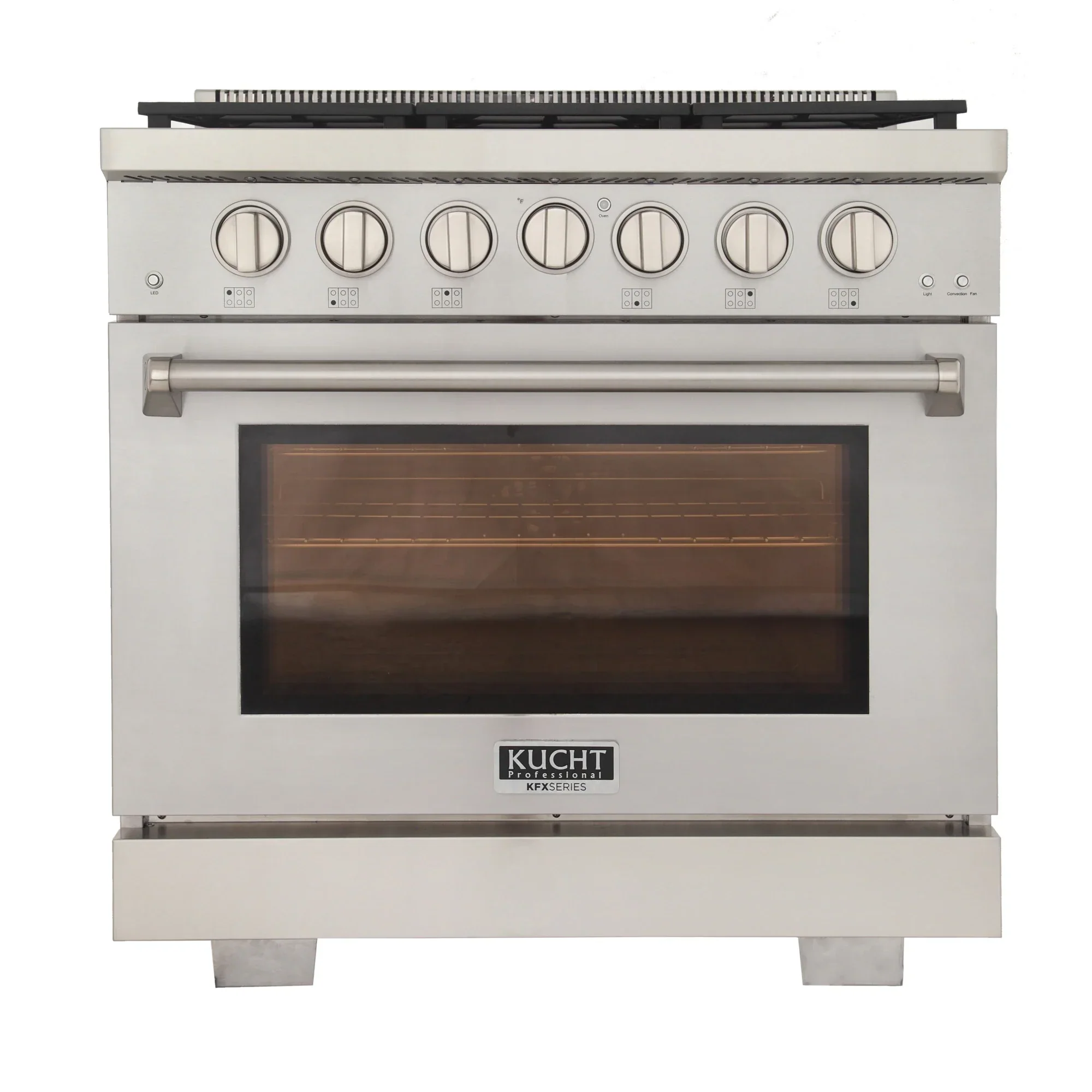 Kucht Professional 36-Inch 5.2 cu. ft. Propane Gas Range in Stainless Steel with True Simmer Burners (KFX3600X/LP-S) - Image 3