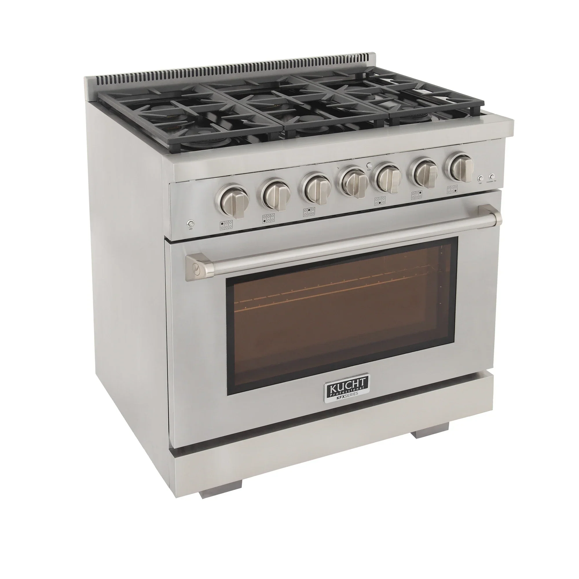 Kucht Professional 36-Inch 5.2 cu. ft. Propane Gas Range in Stainless Steel with True Simmer Burners (KFX3600X/LP-S) - Image 4