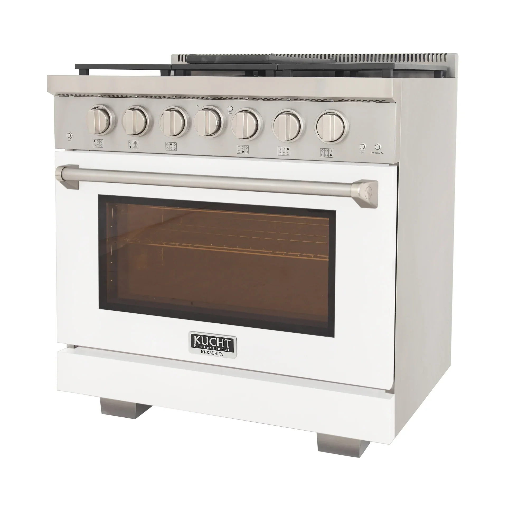 Kucht Professional 36-Inch 5.2 cu. ft. Propane Gas Range in White with True Simmer Burners (KFX3600X/LP-W) - Image 3