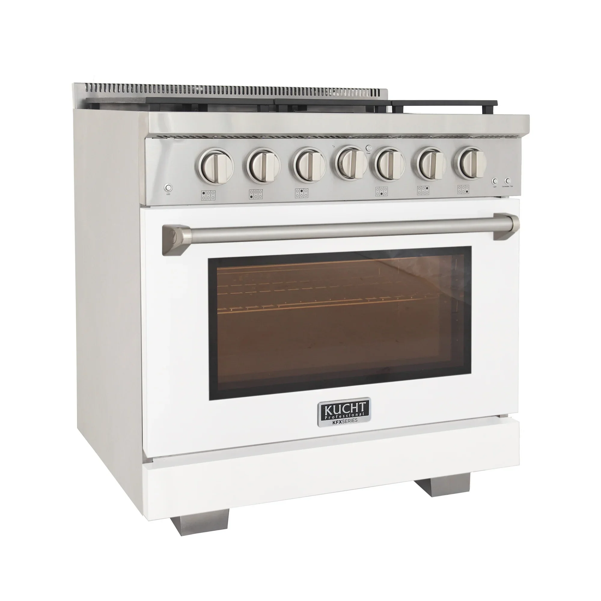 Kucht Professional 36-Inch 5.2 cu. ft. Propane Gas Range in White with True Simmer Burners (KFX3600X/LP-W) - Image 5