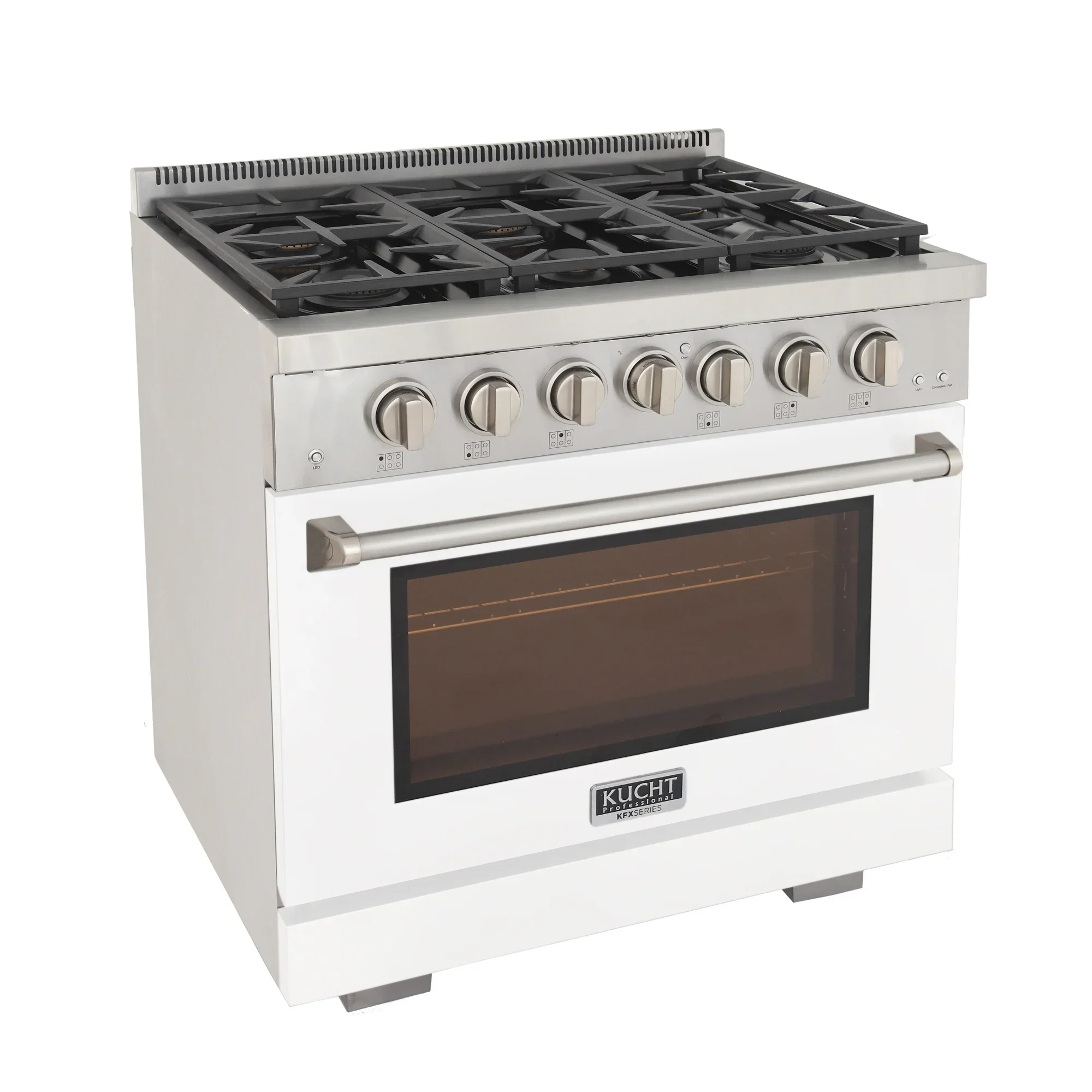 Kucht Professional 36-Inch 5.2 cu. ft. Propane Gas Range in White with True Simmer Burners (KFX3600X/LP-W) - Image 6