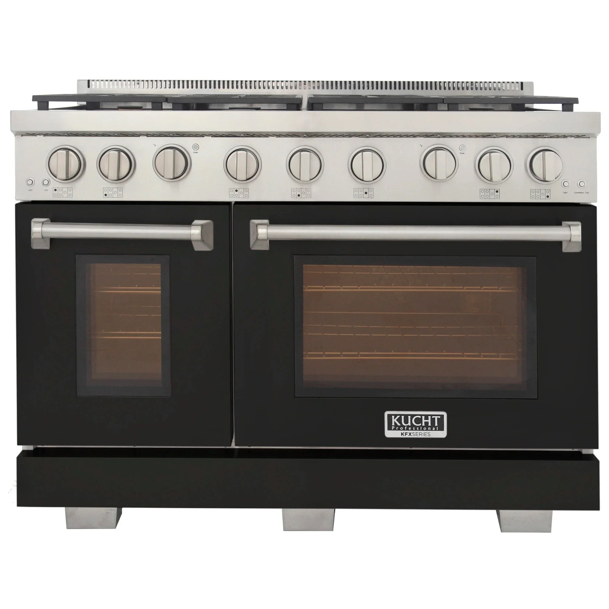Kucht Professional 48-Inch 6.7 cu. ft. Propane Gas Range in Black with True Simmer Burners (KFX4800X/LP-BK) - Image 2