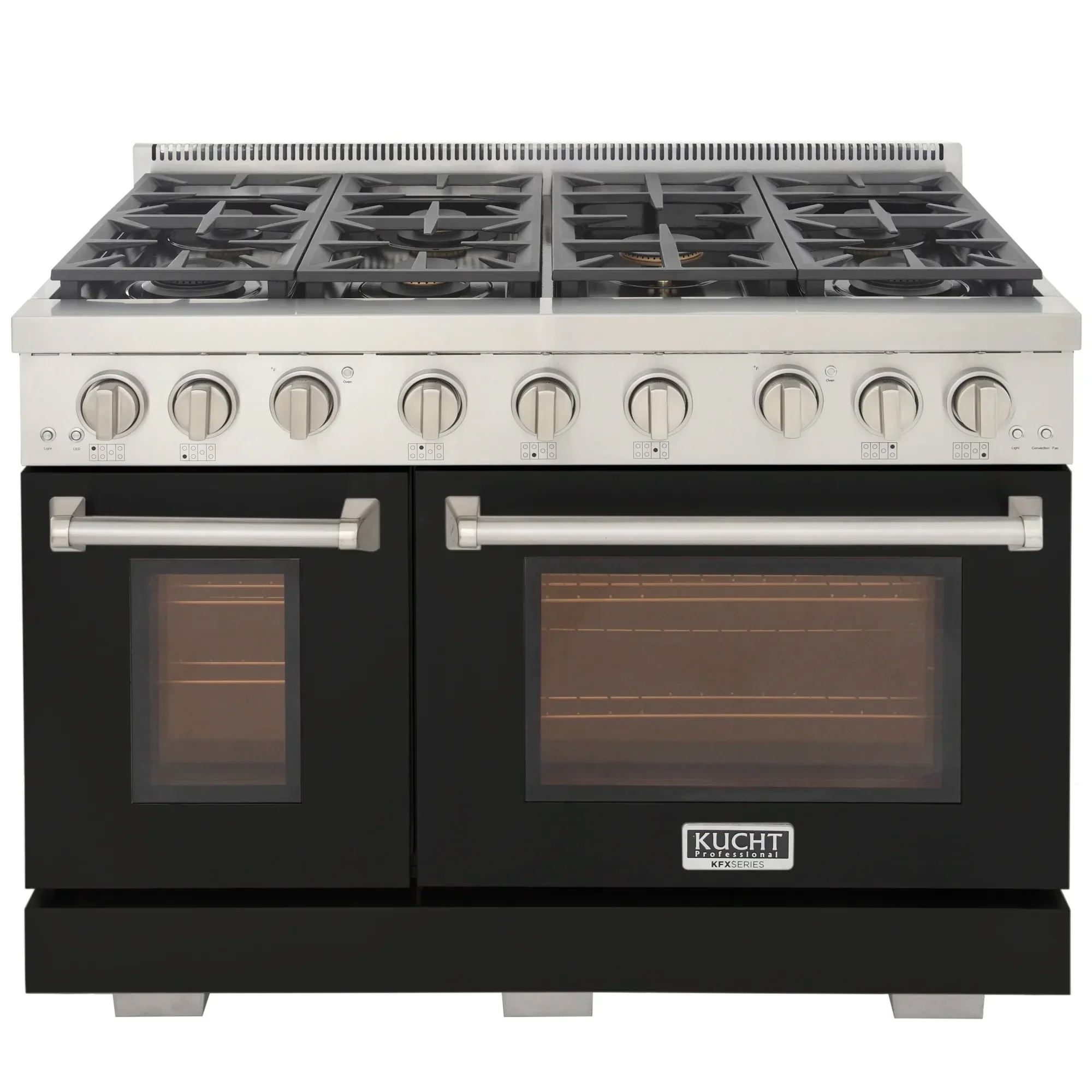 Kucht Professional 48-Inch 6.7 cu. ft. Propane Gas Range in Black with True Simmer Burners (KFX4800X/LP-BK) - Image 3
