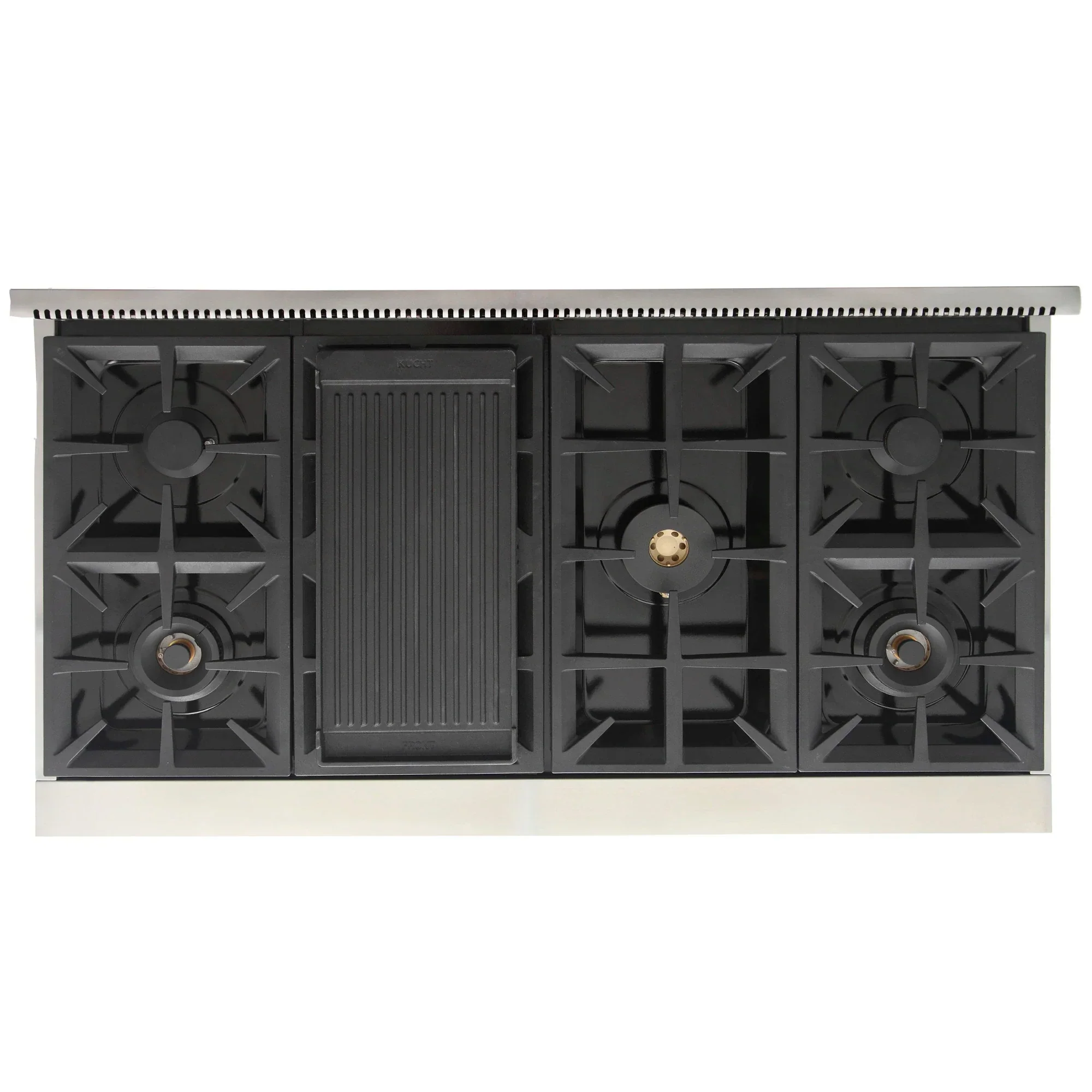 Kucht Professional 48-Inch 6.7 cu. ft. Propane Gas Range in Cement Gray with Silver Accents (KFX480/LP-GY) - Image 7