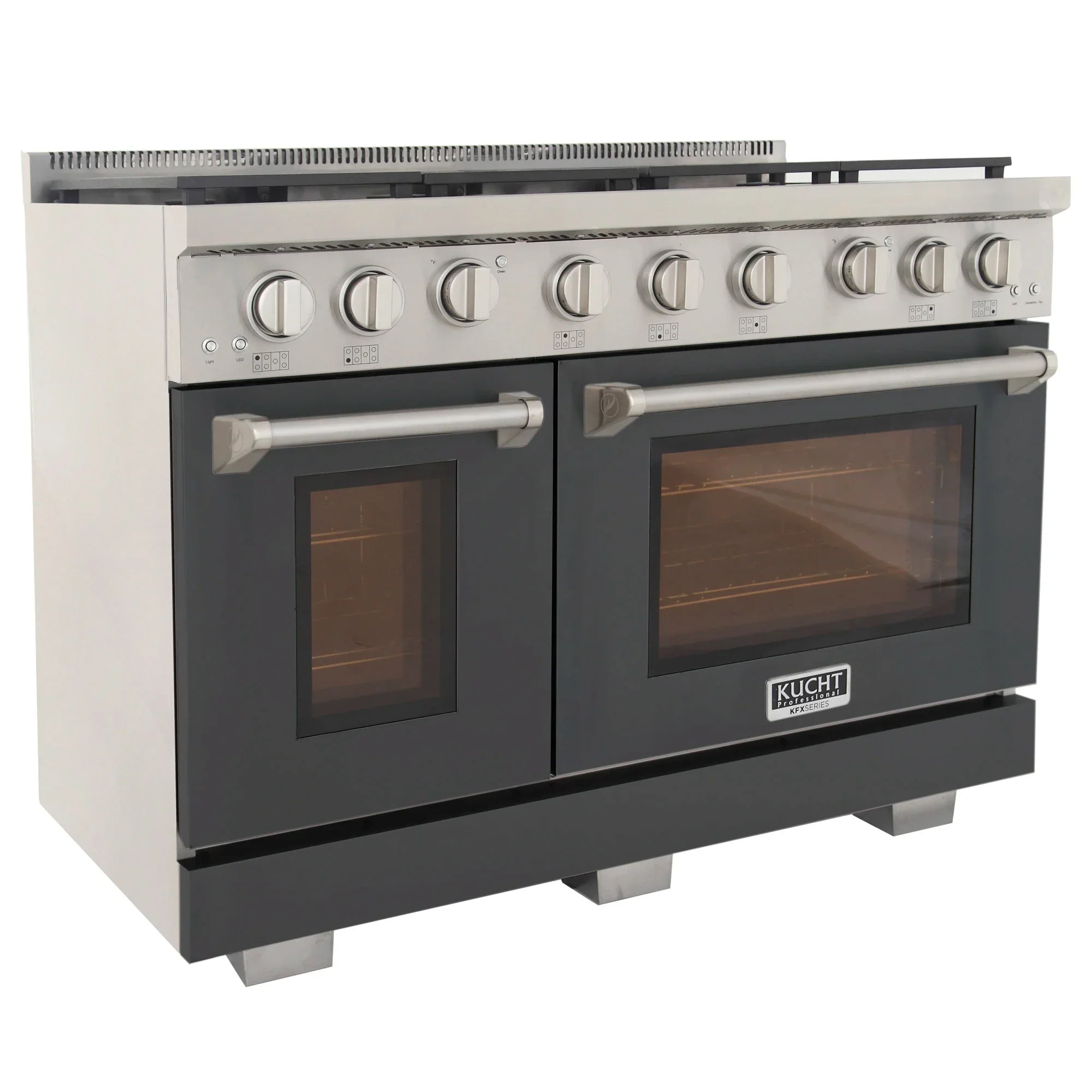 Kucht Professional 48-Inch 6.7 cu. ft. Propane Gas Range in Cement Gray with True Simmer Burners (KFX4800X/LP-GY) - Image 2
