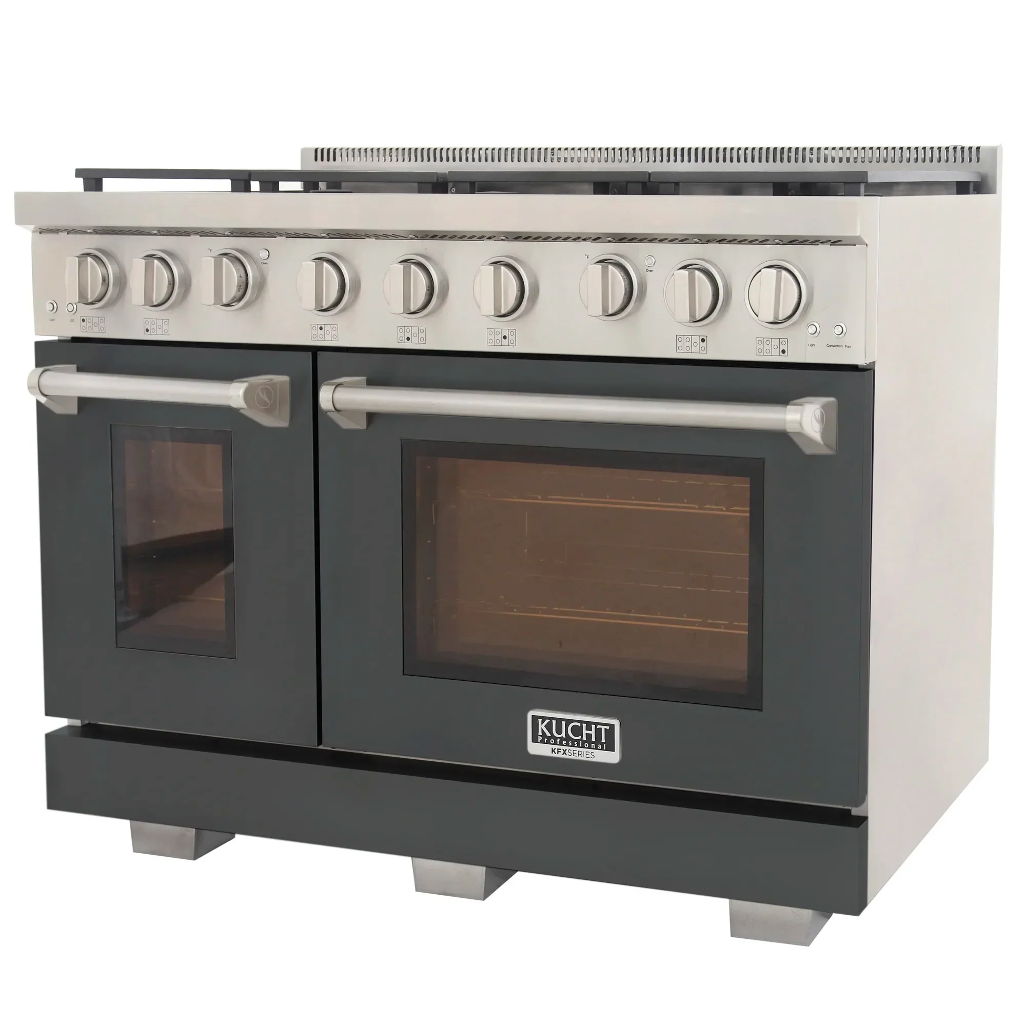 Kucht Professional 48-Inch 6.7 cu. ft. Propane Gas Range in Cement Gray with True Simmer Burners (KFX4800X/LP-GY) - Image 4