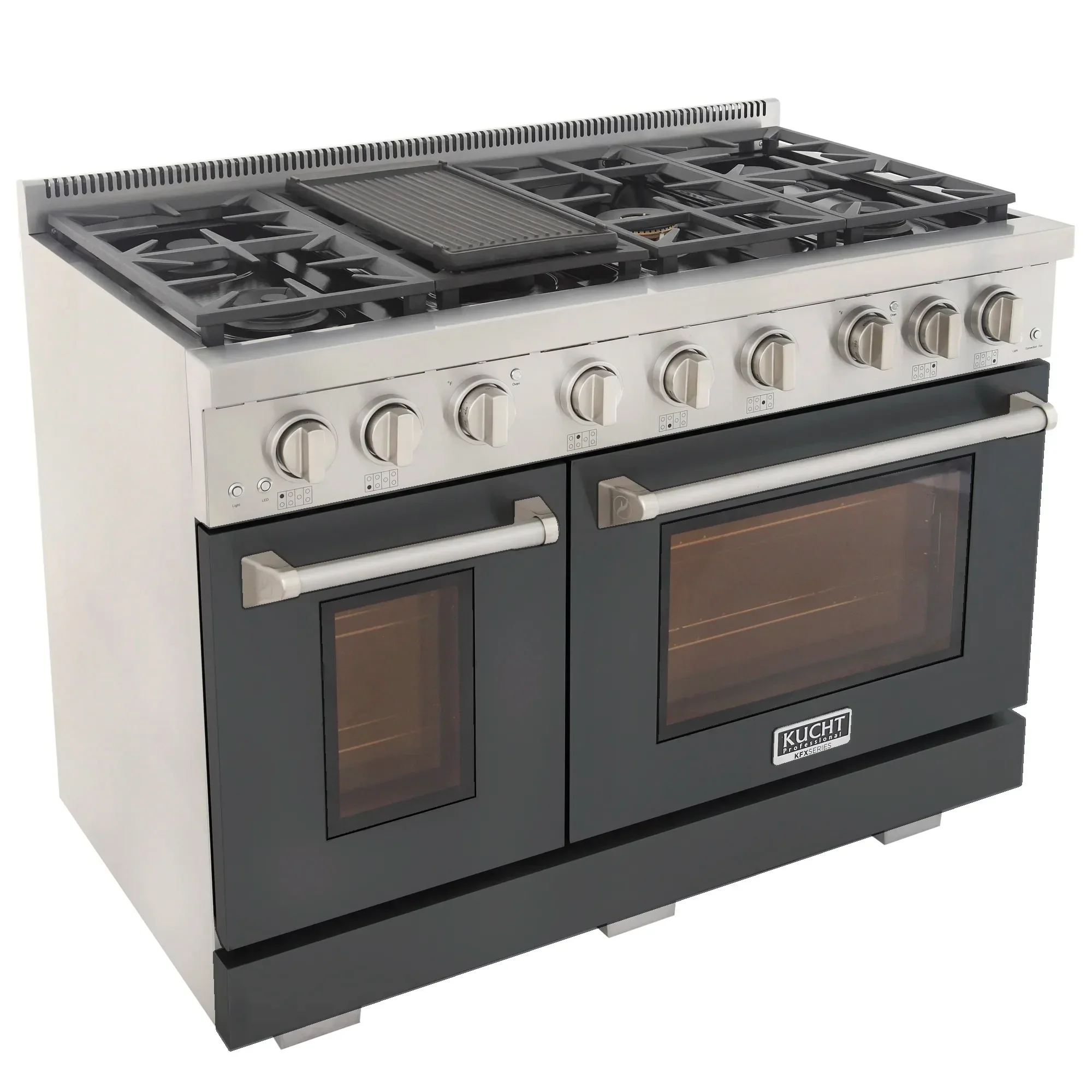 Kucht Professional 48-Inch 6.7 cu. ft. Propane Gas Range in Cement Gray with True Simmer Burners (KFX4800X/LP-GY) - Image 5