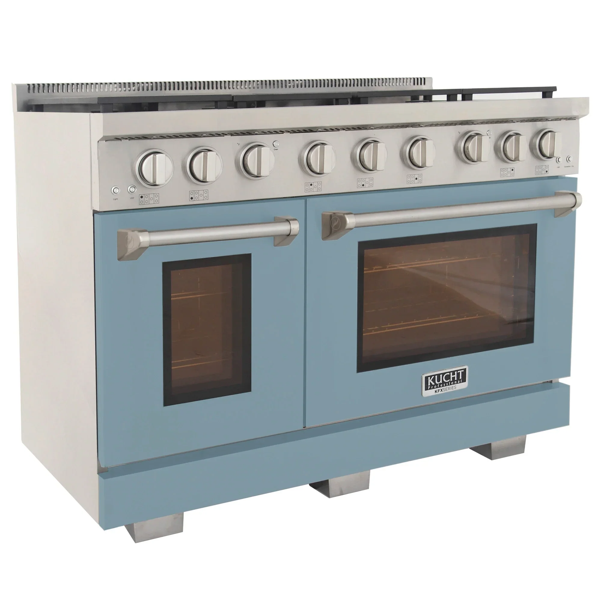 Kucht Professional 48-Inch 6.7 cu. ft. Propane Gas Range in Light Blue with True Simmer Burners (KFX4800X/LP-LB) - Image 3