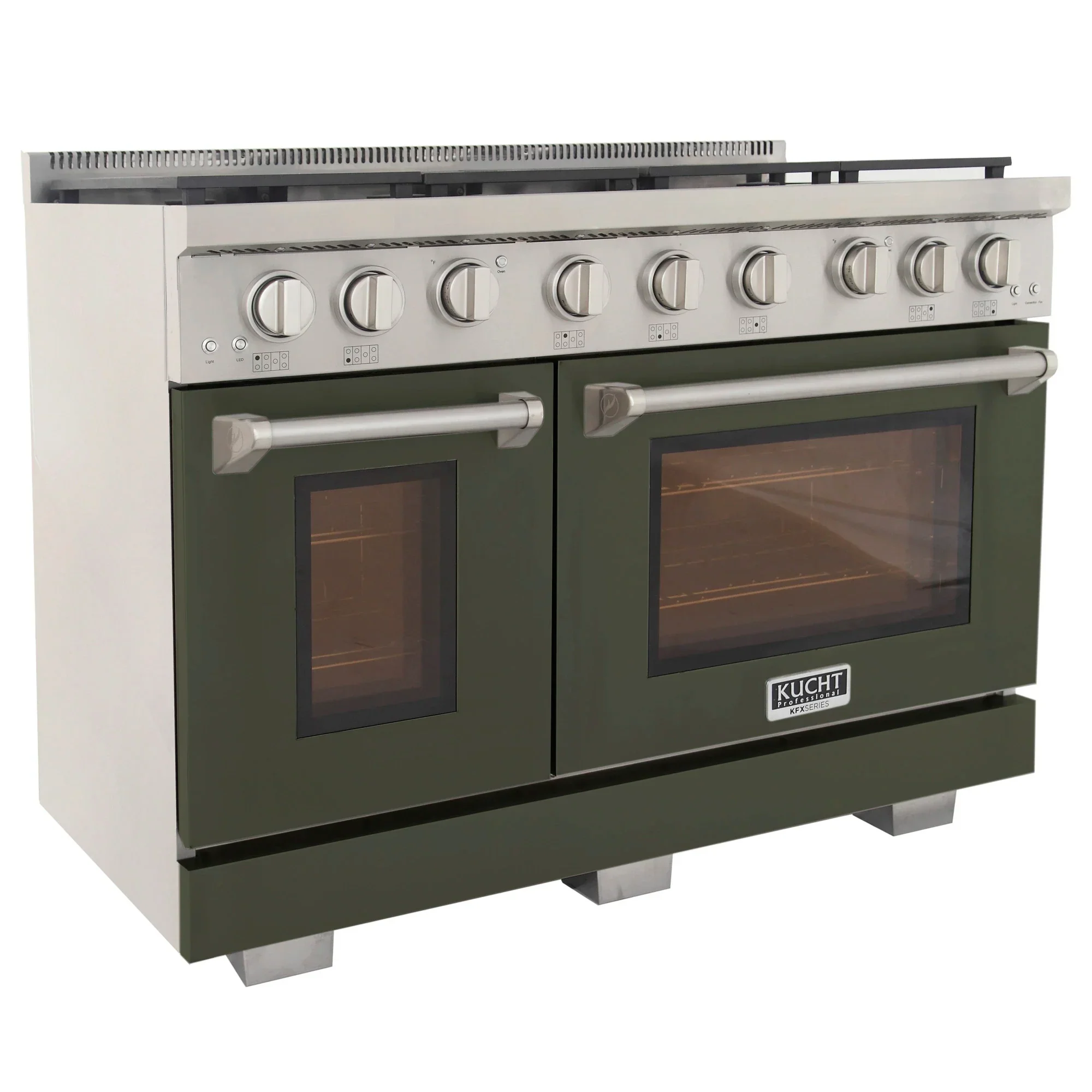 Kucht Professional 48-Inch 6.7 cu. ft. Propane Gas Range in Olive Green with True Simmer Burners (KFX4800X/LP-G) - Image 3
