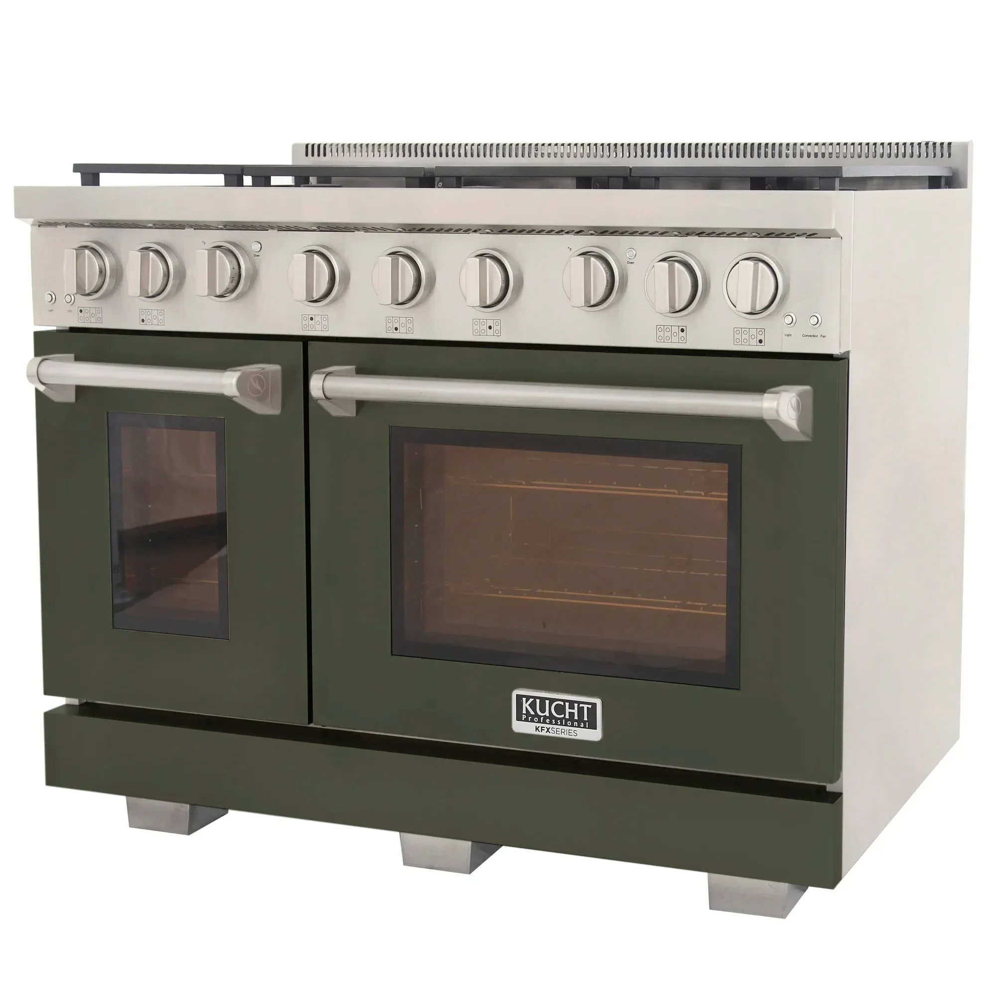 Kucht Professional 48-Inch 6.7 cu. ft. Propane Gas Range in Olive Green with True Simmer Burners (KFX4800X/LP-G) - Image 4
