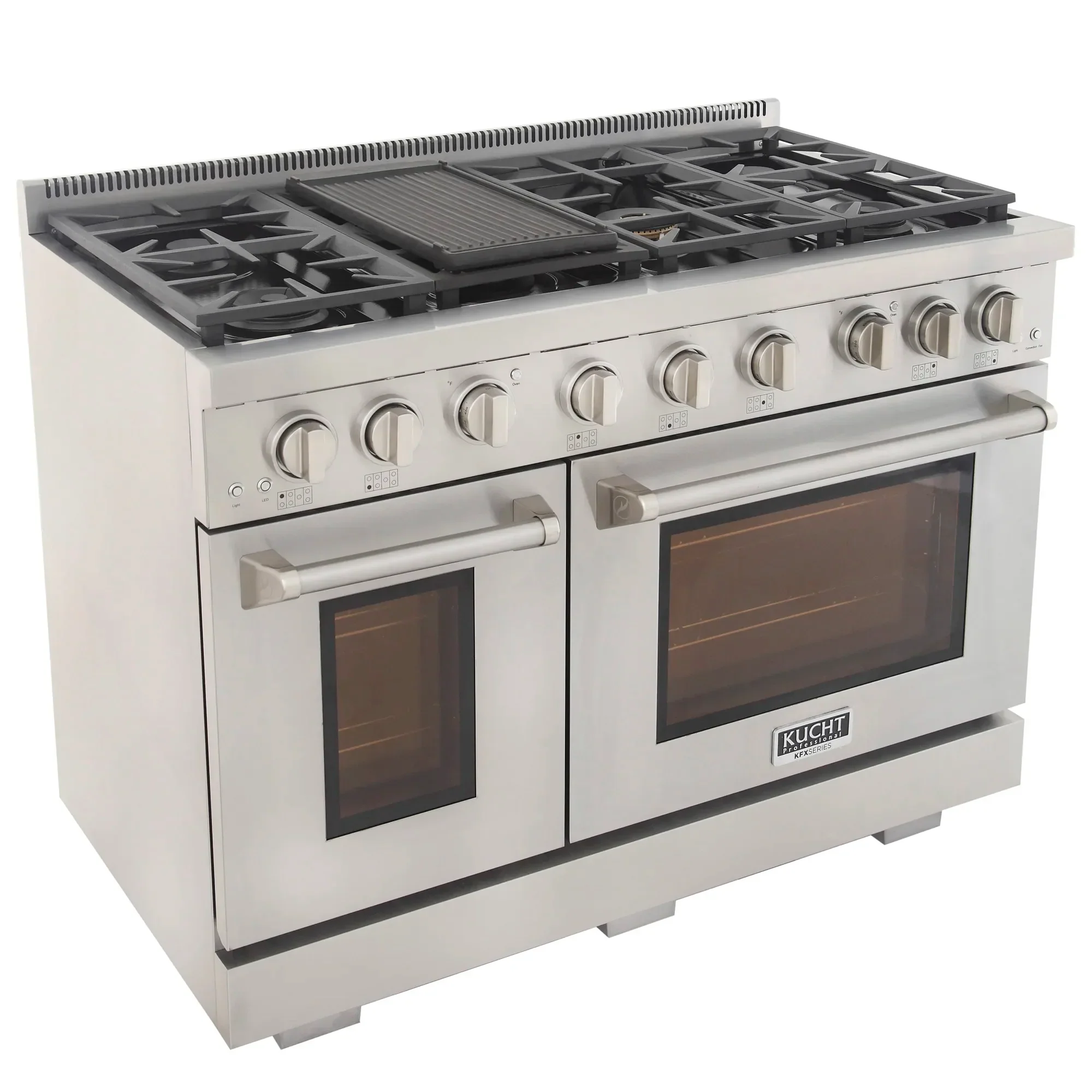 Kucht Professional 48-Inch 6.7 cu. ft. Propane Gas Range in Stainless Steel with True Simmer Burners (KFX4800X/LP-S) - Image 9