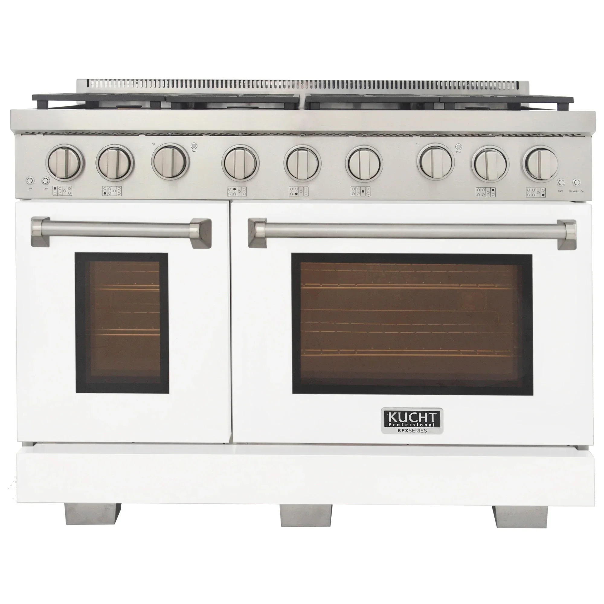 Kucht Professional 48-Inch 6.7 cu. ft. Propane Gas Range in White with True Simmer Burners (KFX4800X/LP-W) - Image 2